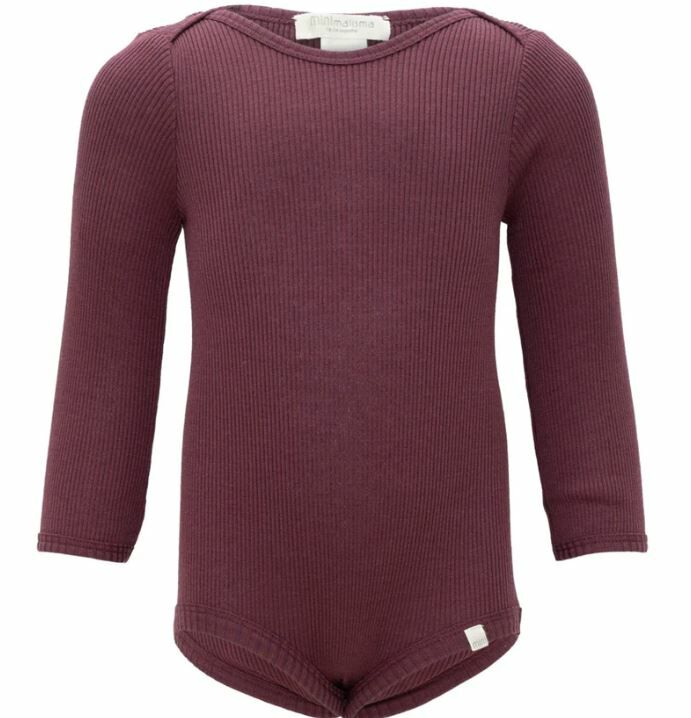 MINIMALISMA 絲綢羅紋包屁衣 Bono - Ruby Red寶石紅