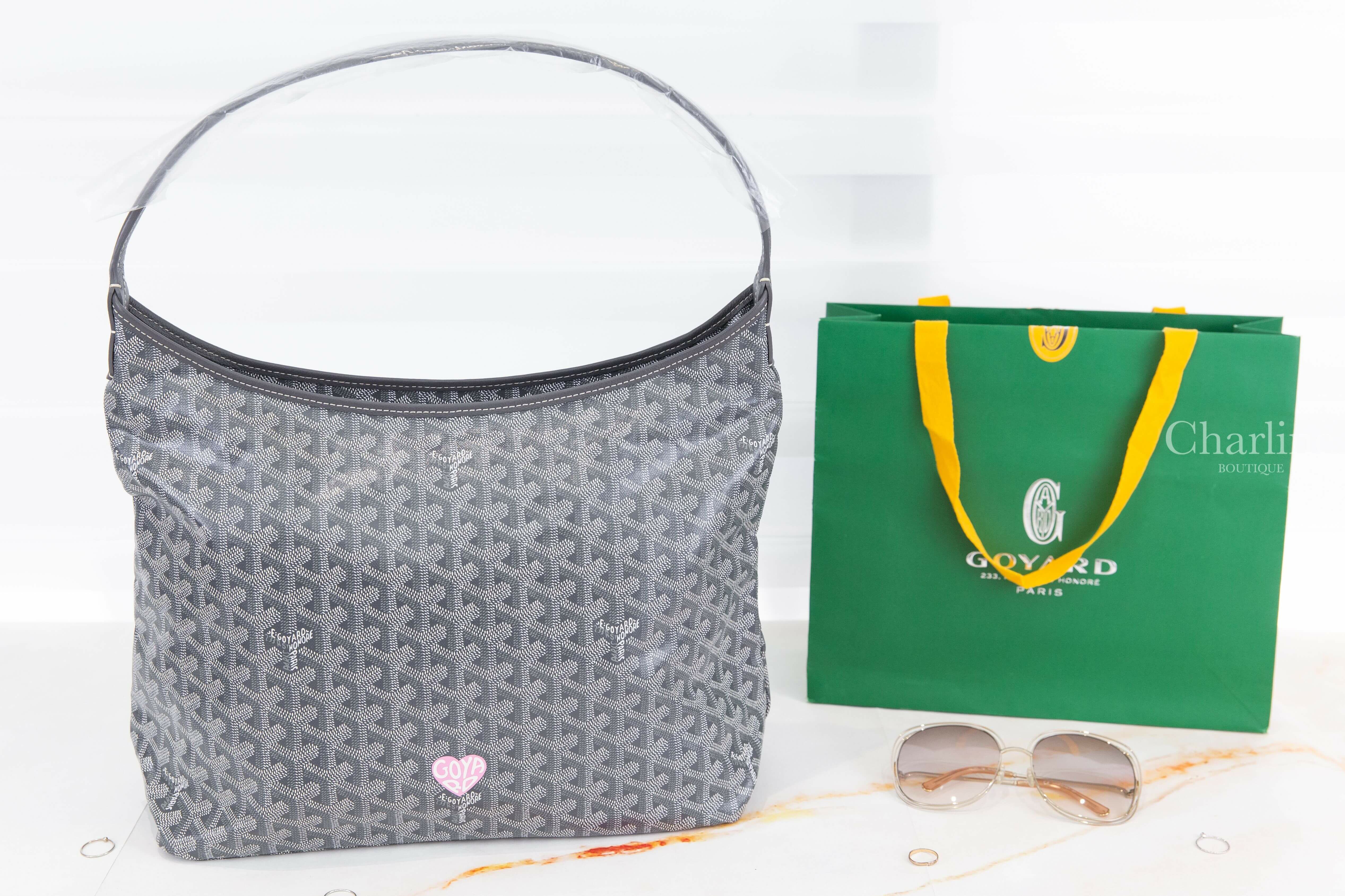 Goyard Bohème Hobo Bag 灰色奶茶色愛心手提肩背包-Charline Boutique 精品代購