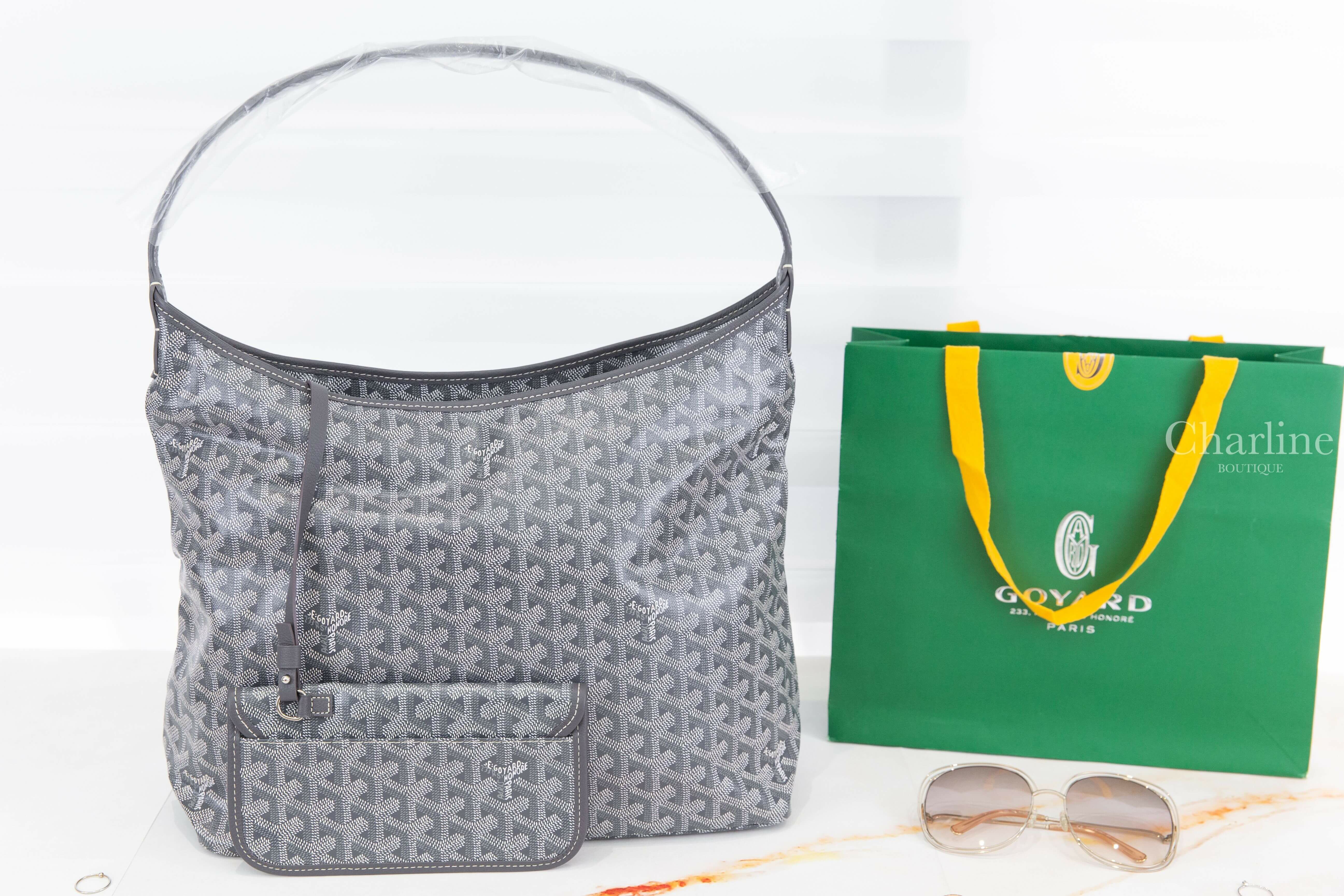 Goyard Bohème Hobo Bag 灰色奶茶色愛心手提肩背包-Charline Boutique 精品代購
