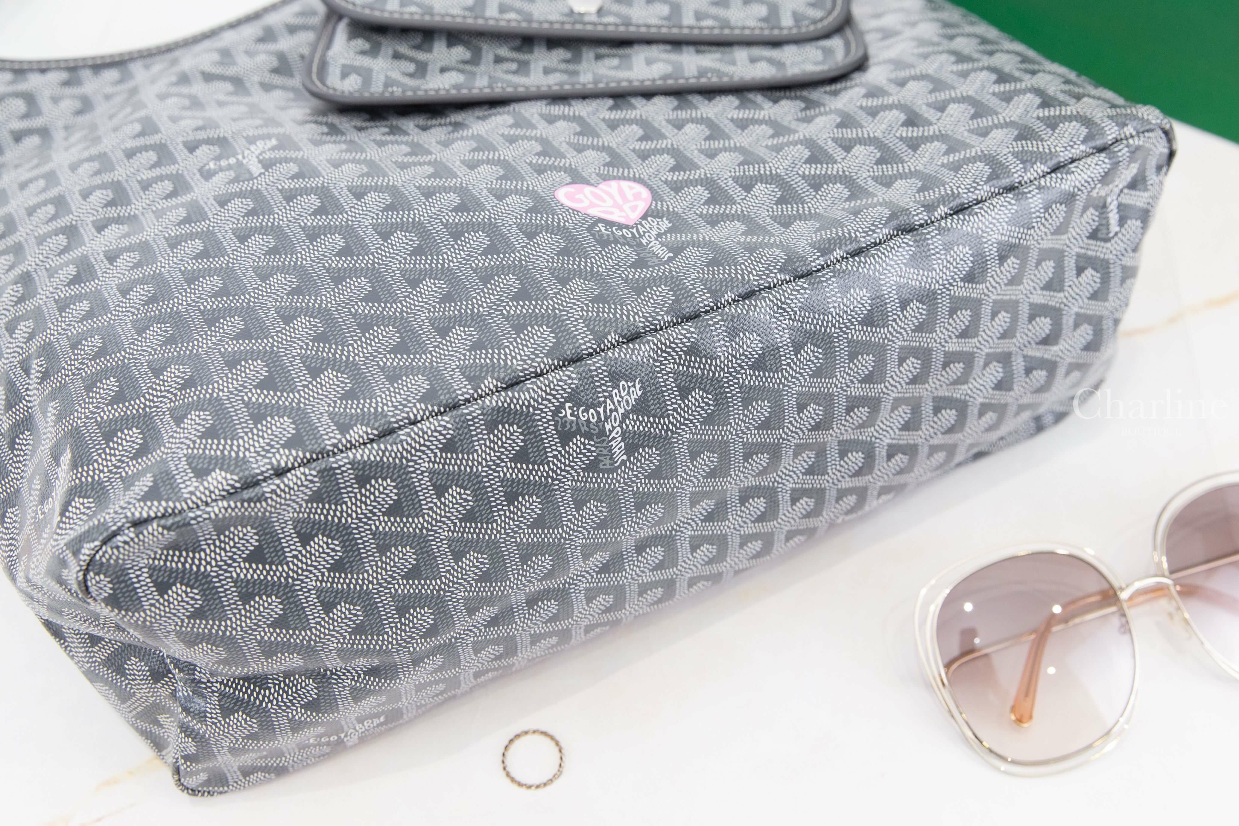 Goyard Bohème Hobo Bag 灰色奶茶色愛心手提肩背包-Charline Boutique 精品代購
