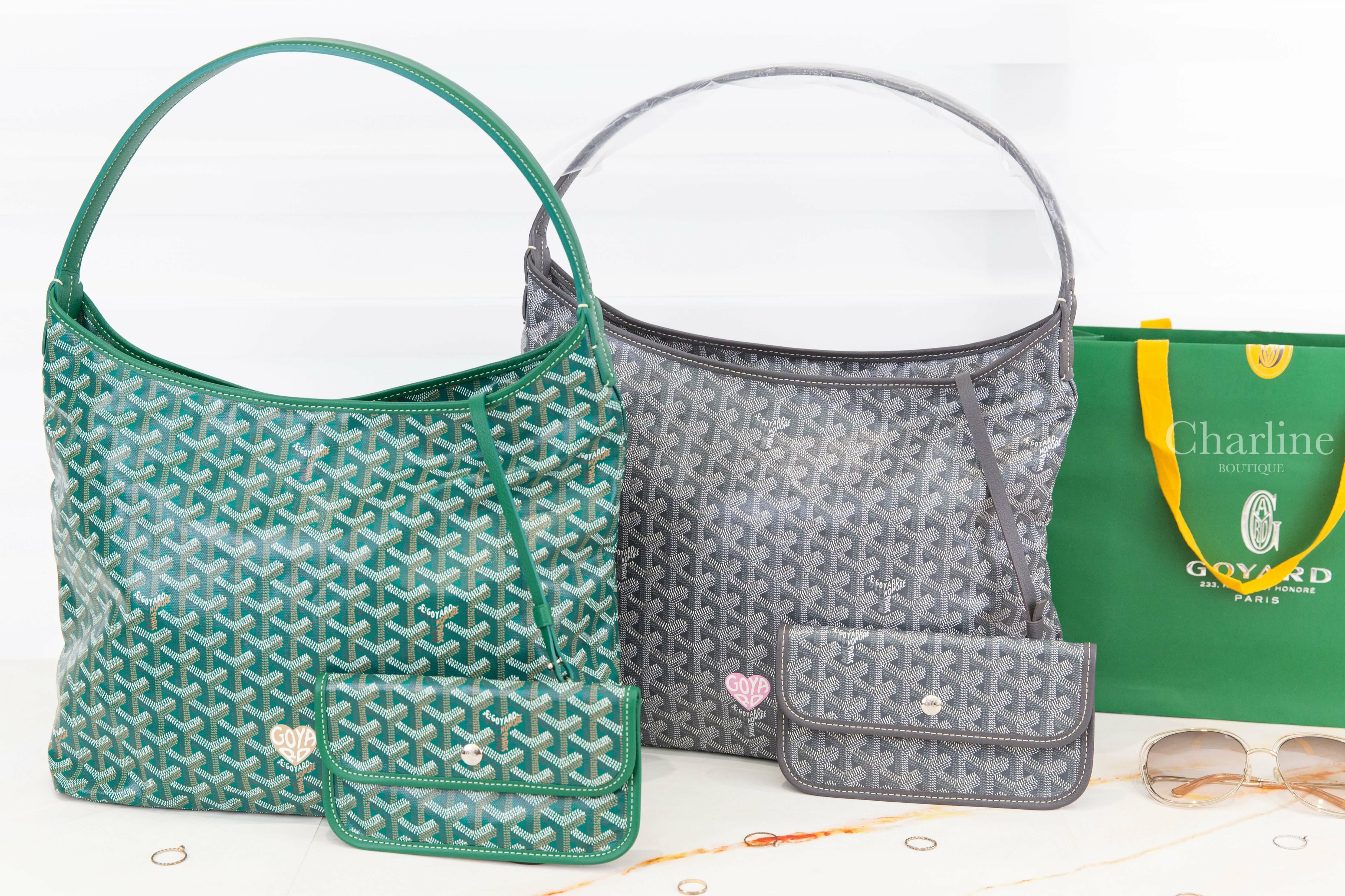 Goyard Bohème Hobo Bag 灰色奶茶色愛心手提肩背包,Goyard Bohème Hobo Bag 綠色奶茶色愛心手提肩背包-Charline Boutique 精品代購