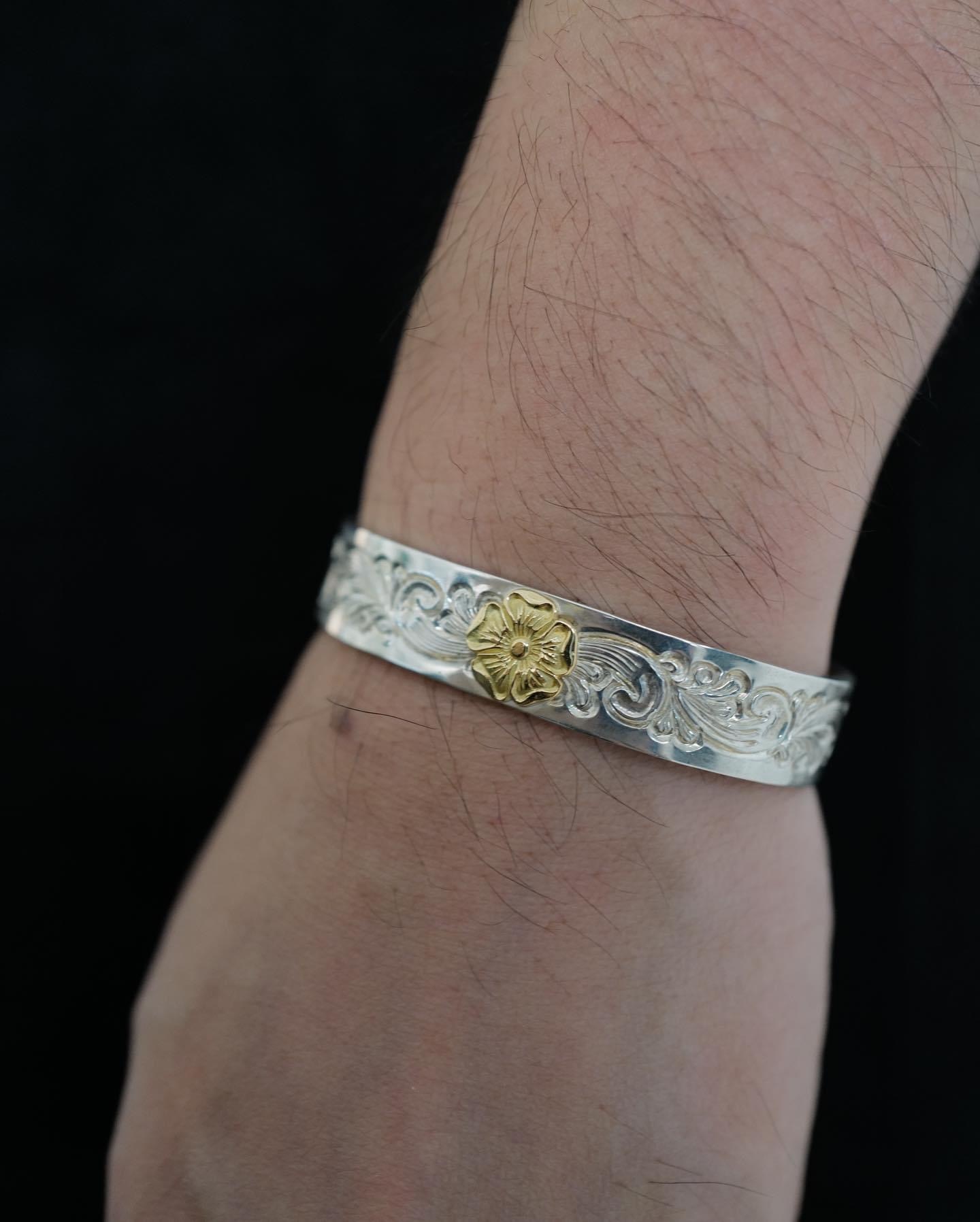 12mm 唐草點金花Bangle