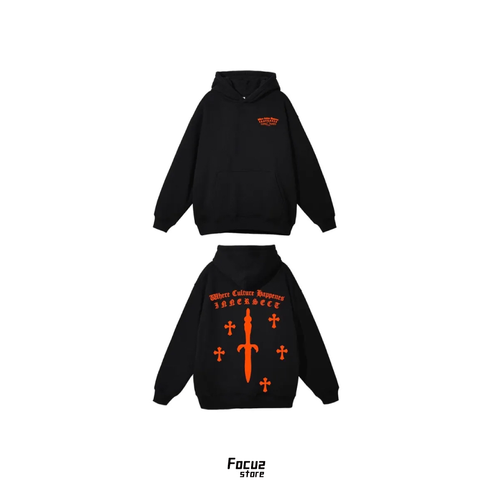 【Focus Store】現貨秒發 LoneOnes X INNERSECT Hoodie Orange/Black 黑橘 帽T