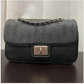 [S] KARL LAGERFELD LH3H5283 AGYNESS SHOULDER BAG,BLACK PERF, 196788996229 (SKL750)