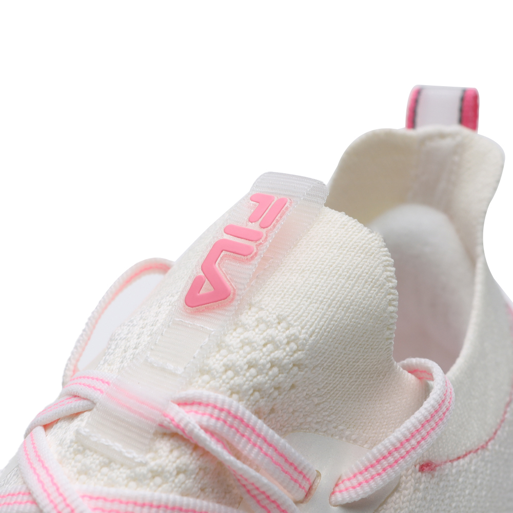 【下殺↘ $990】FILA 慢跑鞋 白粉 防潑水 襪套式 運動鞋 女 5J911X155