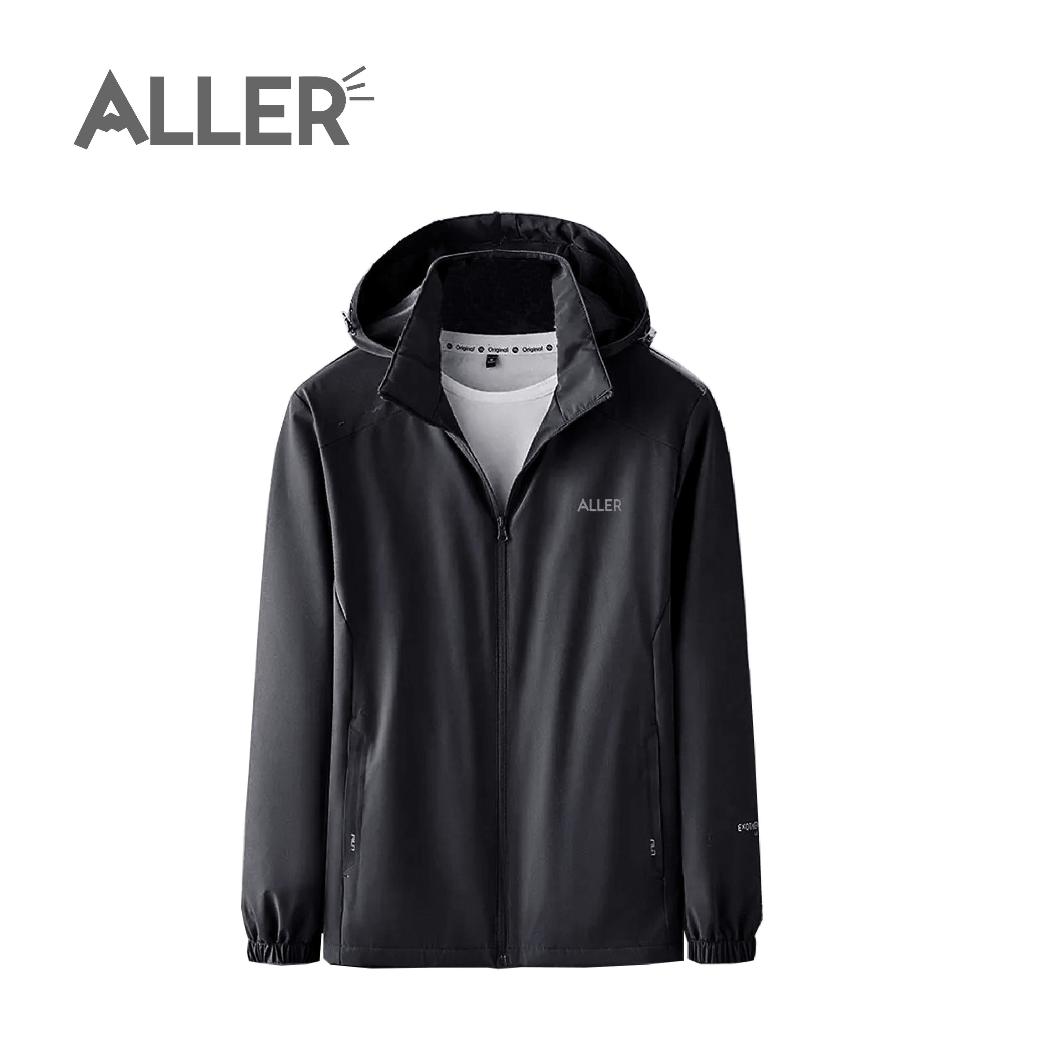 ALLER 防潑水法蘭絨連帽外套 男款 (2色) 防潑透氣/防風保暖/登山健行/休閒旅遊 04CKN8869A