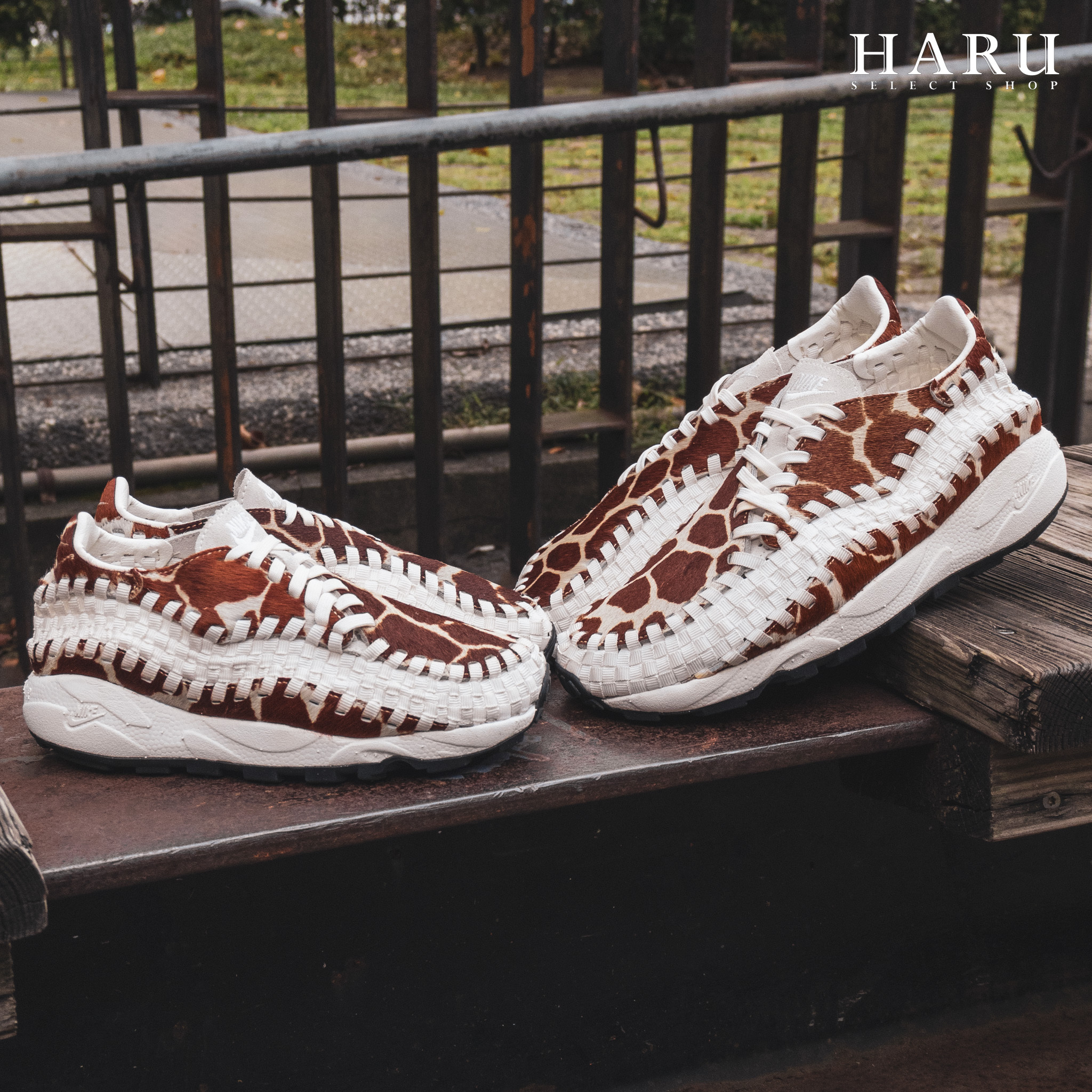 NIKE AIR FOOTSCAPE WOVEN 長頸鹿 乳牛紋 馬毛 編織鞋 經典慢跑復古休閒鞋 FB1959-100