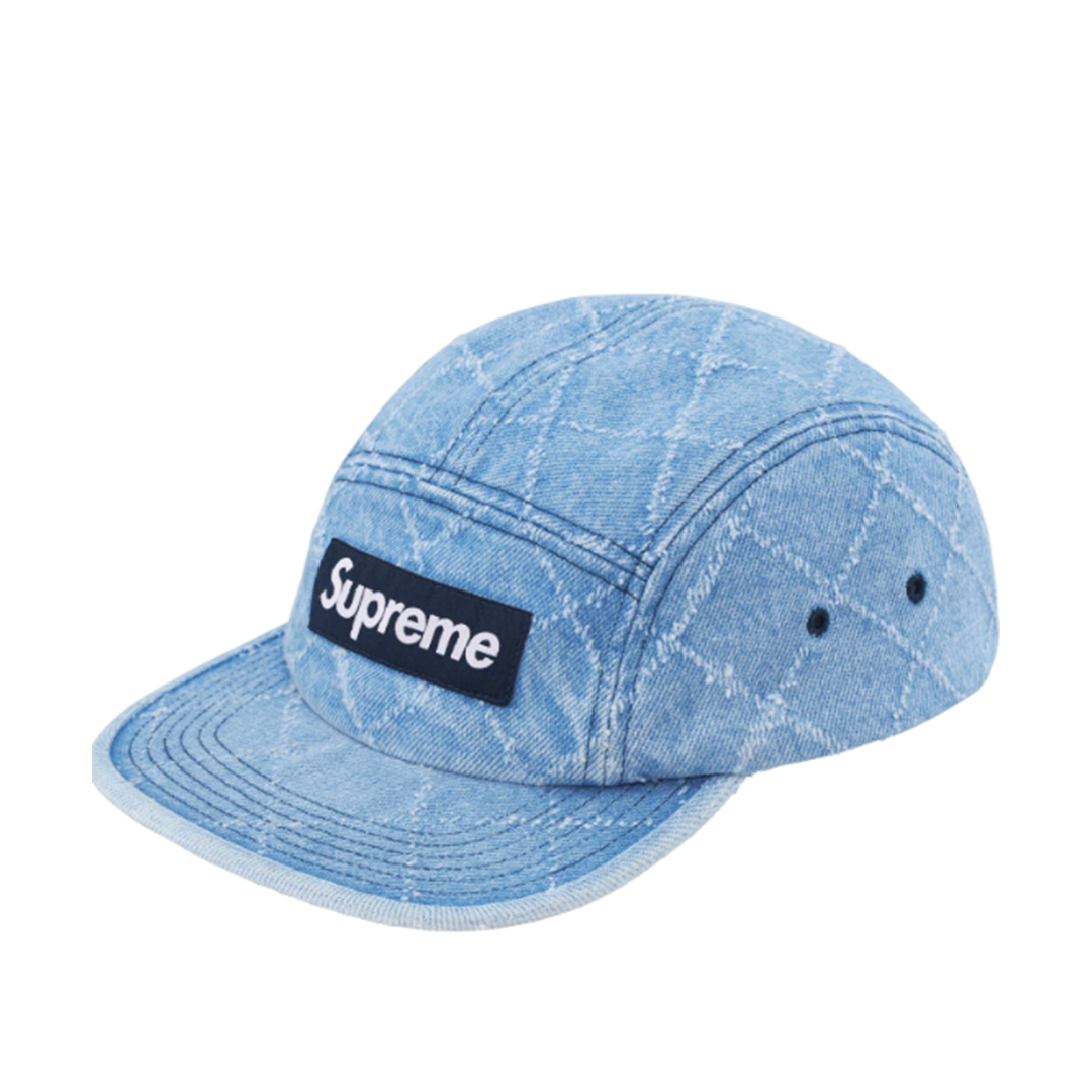 Supreme 23FW Punched Denim Camp Cap 菱形切割老帽| FLOMMARKET