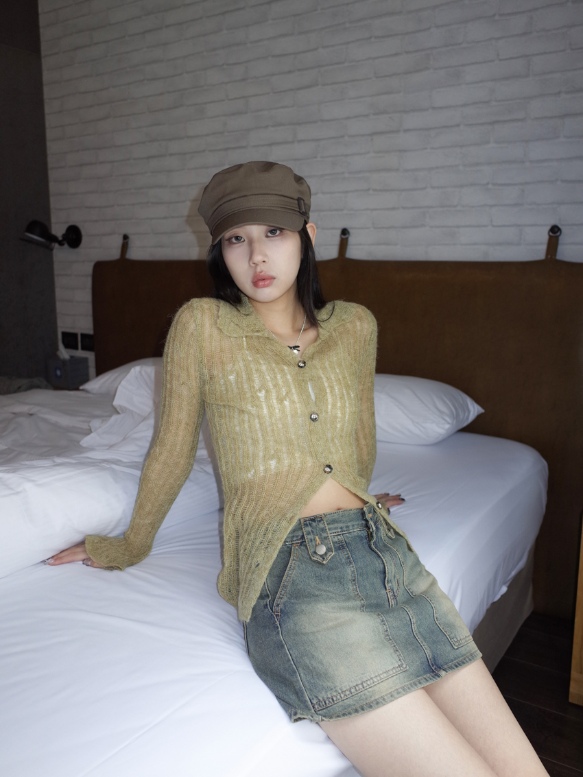 Turin flare sleeve knitted alpaca+wool 50% cardigan