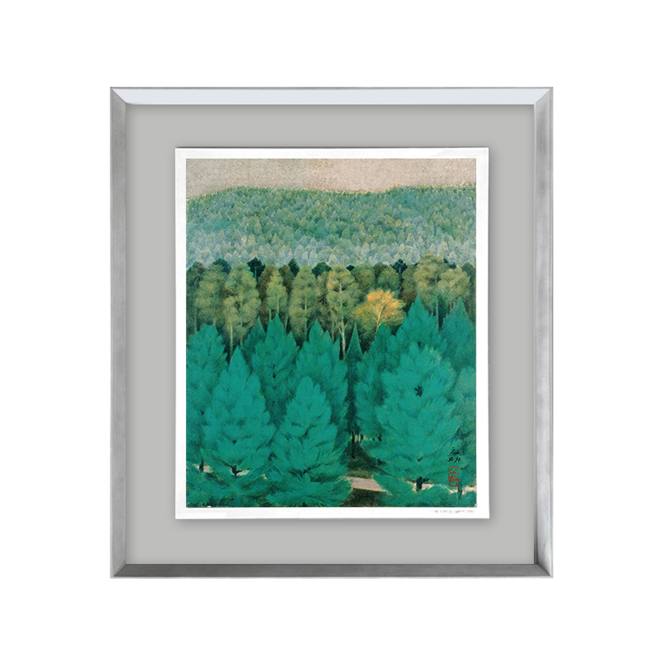 台中公園　 風景画　林之助　台湾膠彩画 台中公園 風景画 林之助 台湾膠彩画