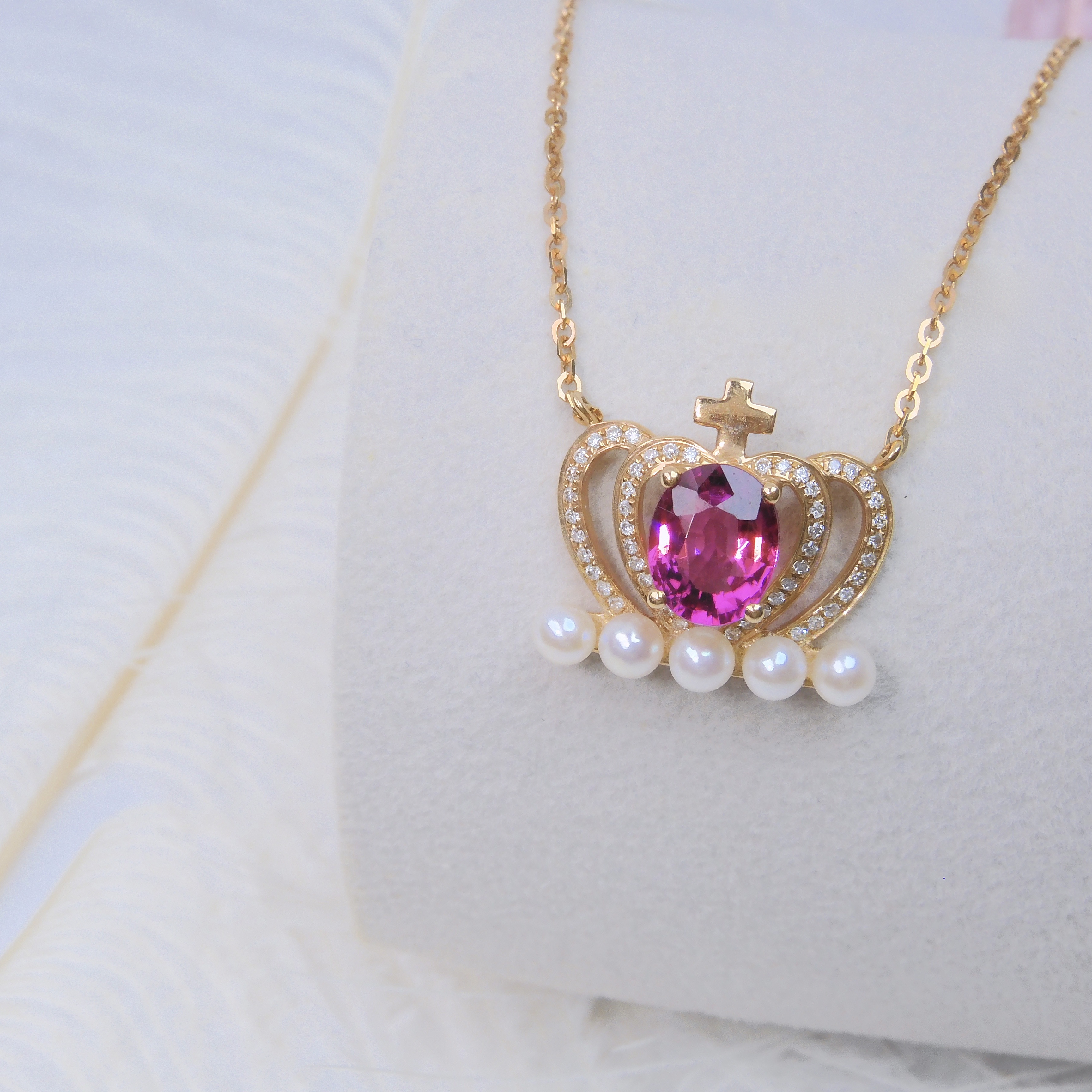 18K金 0.935ct 碧璽項鏈