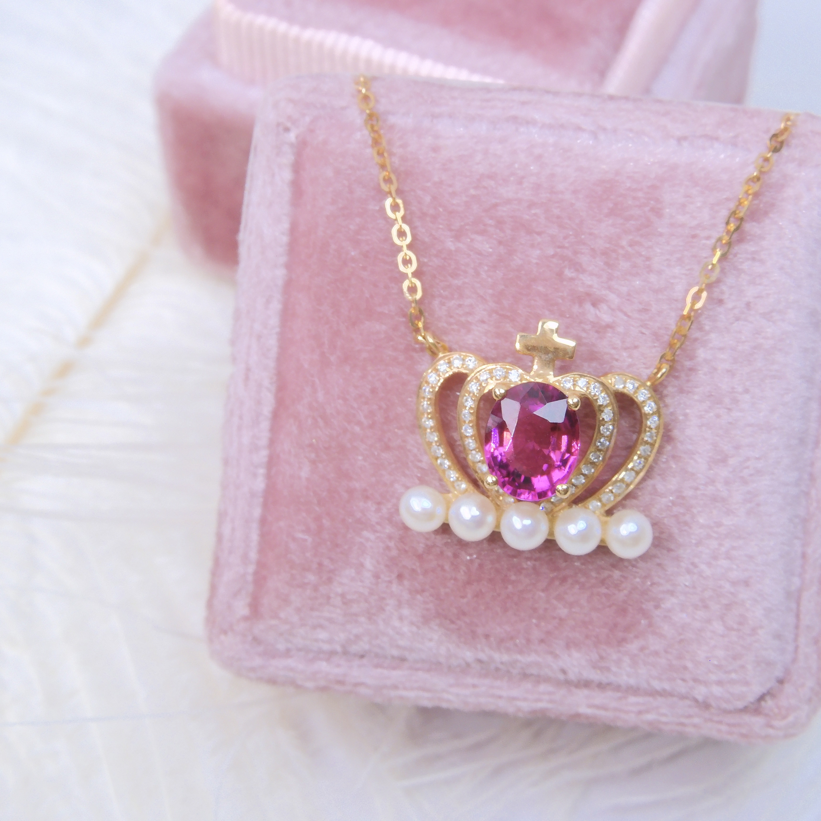 18K金 0.935ct 碧璽項鏈