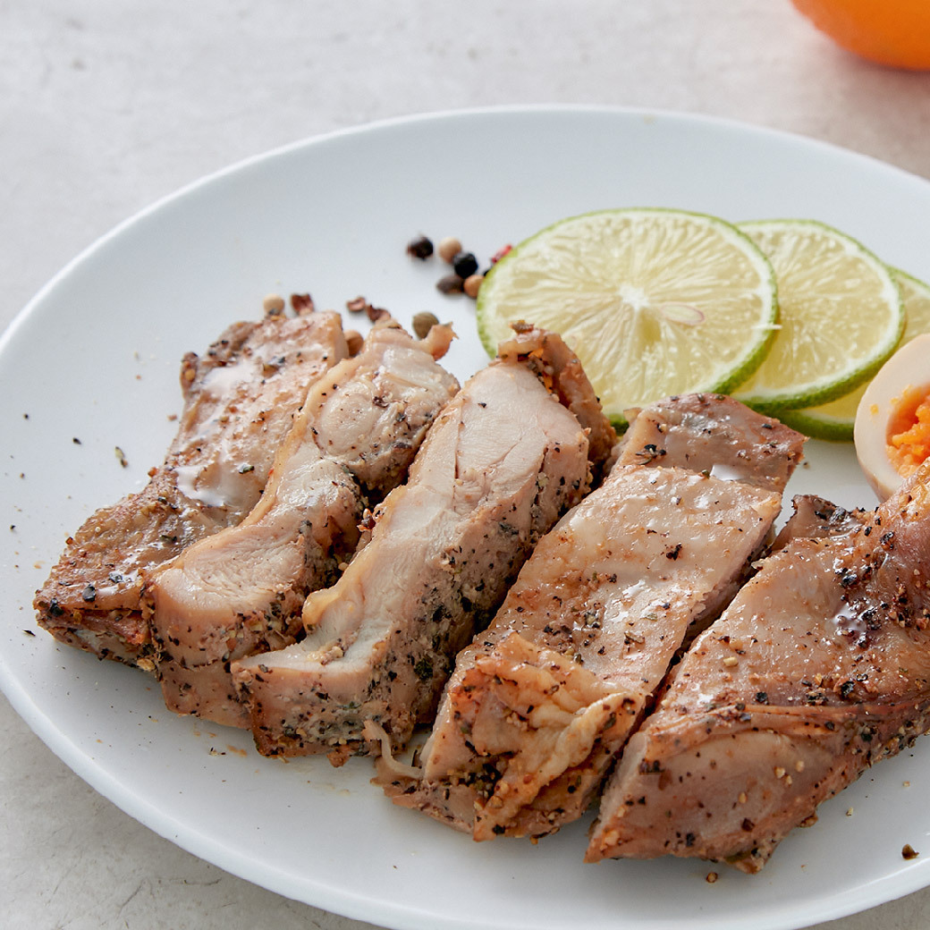 黑胡椒嫩烤雞腿排