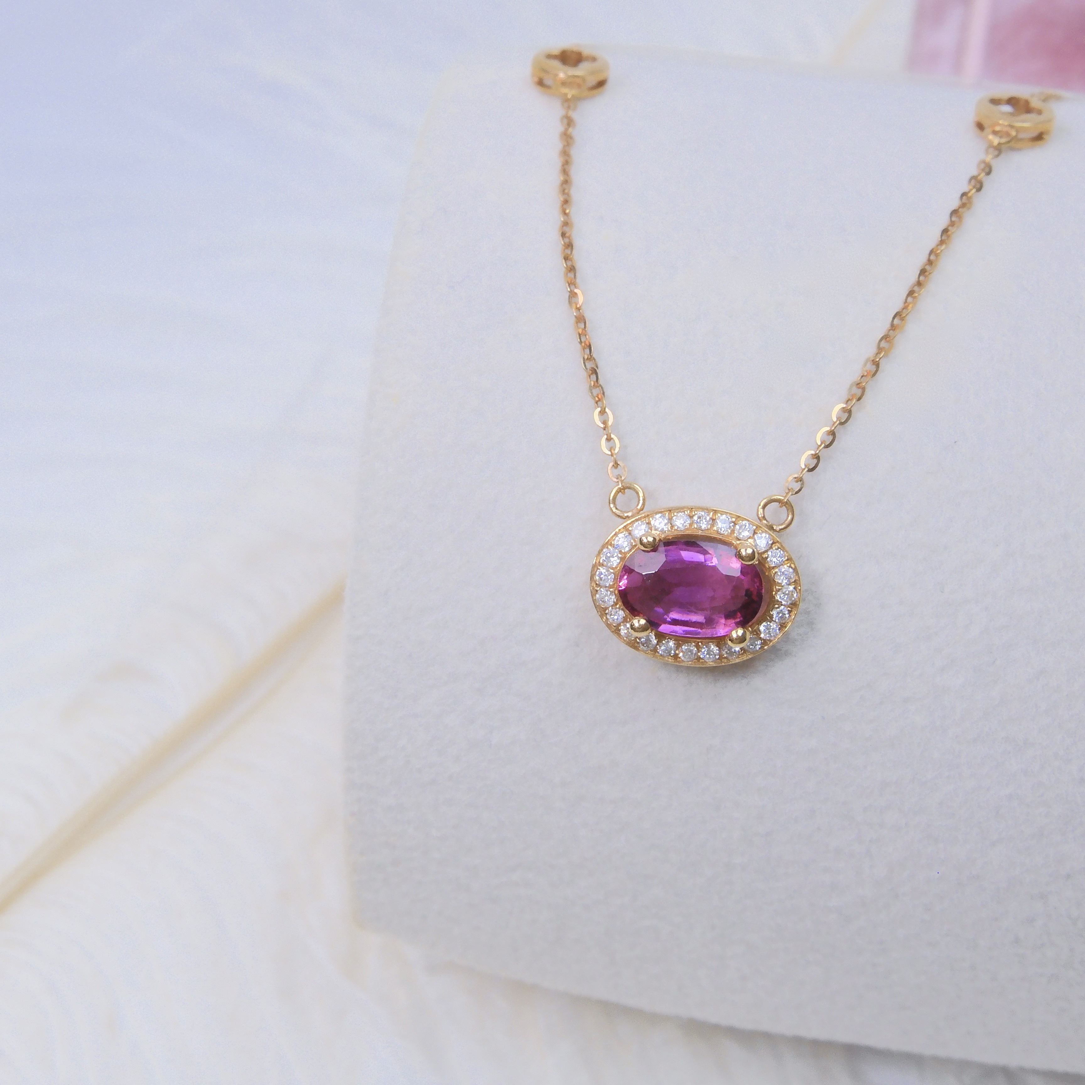 18K金 0.45ct 碧璽項鏈