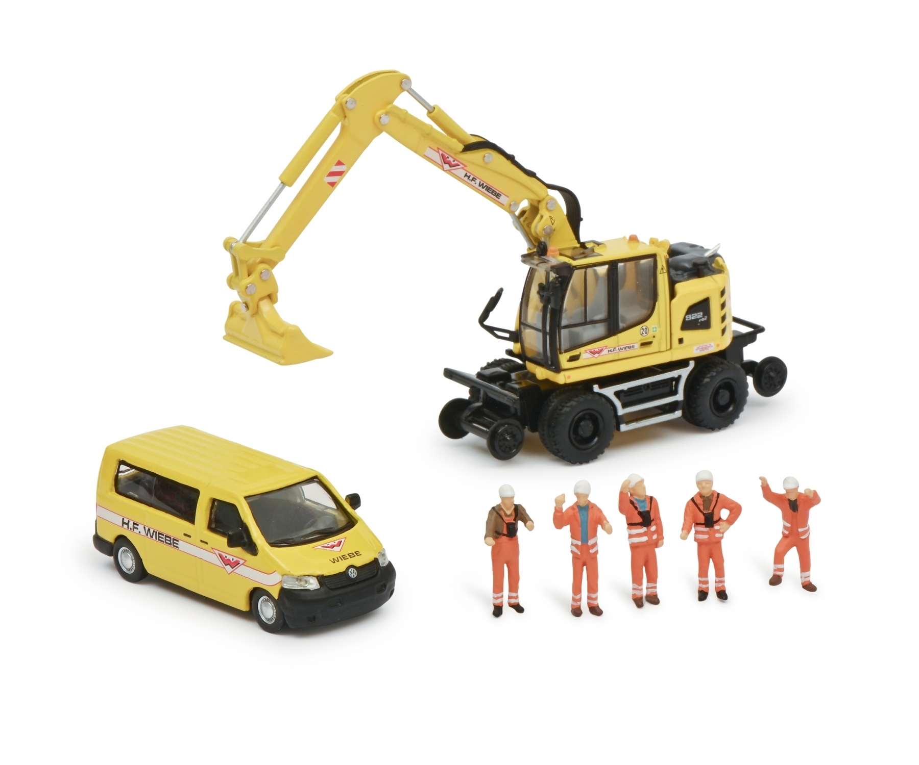 Schuco 452671400 HO規 MHI WIEBE 挖土機 箱型車 套組