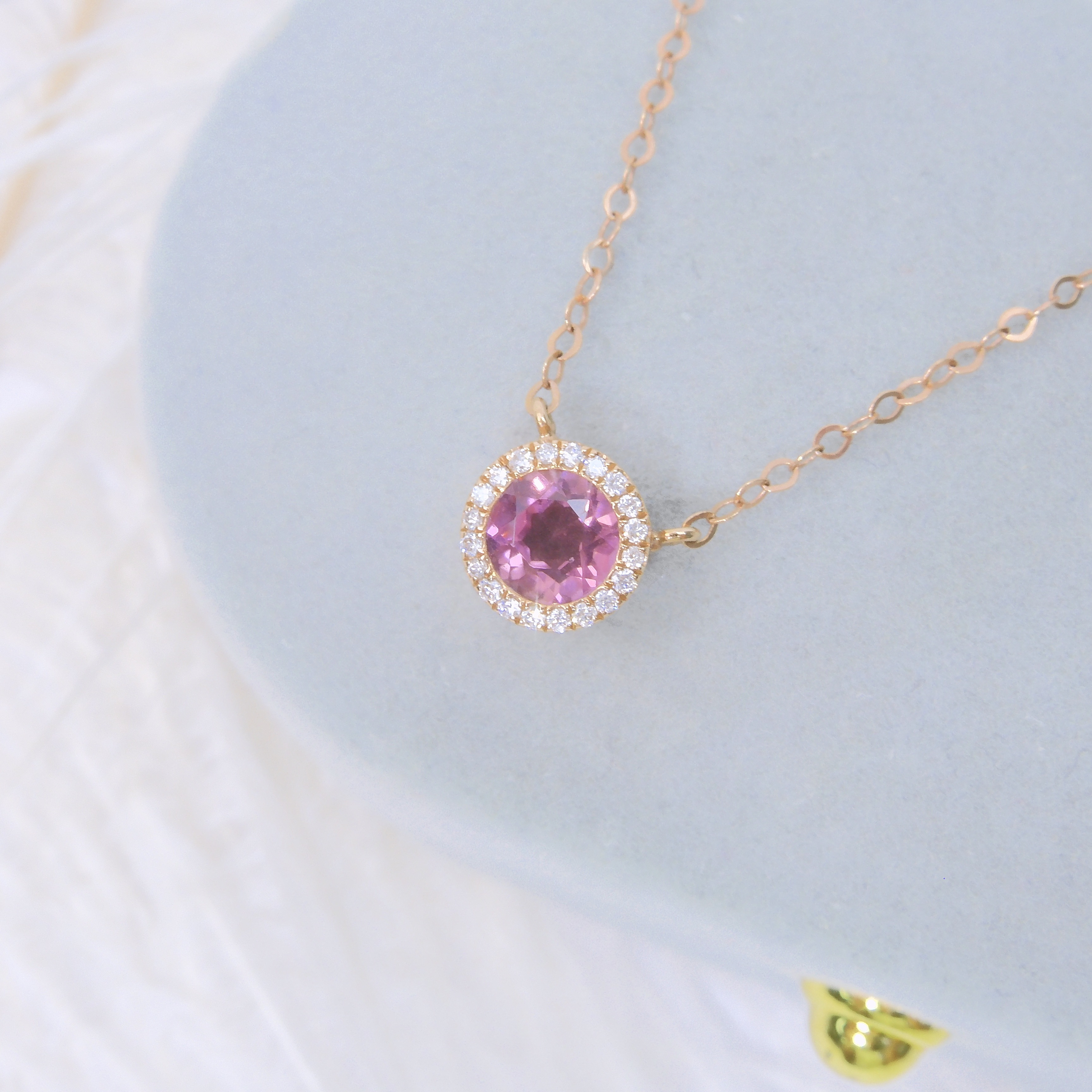 18K金 0.42ct 碧璽項鏈