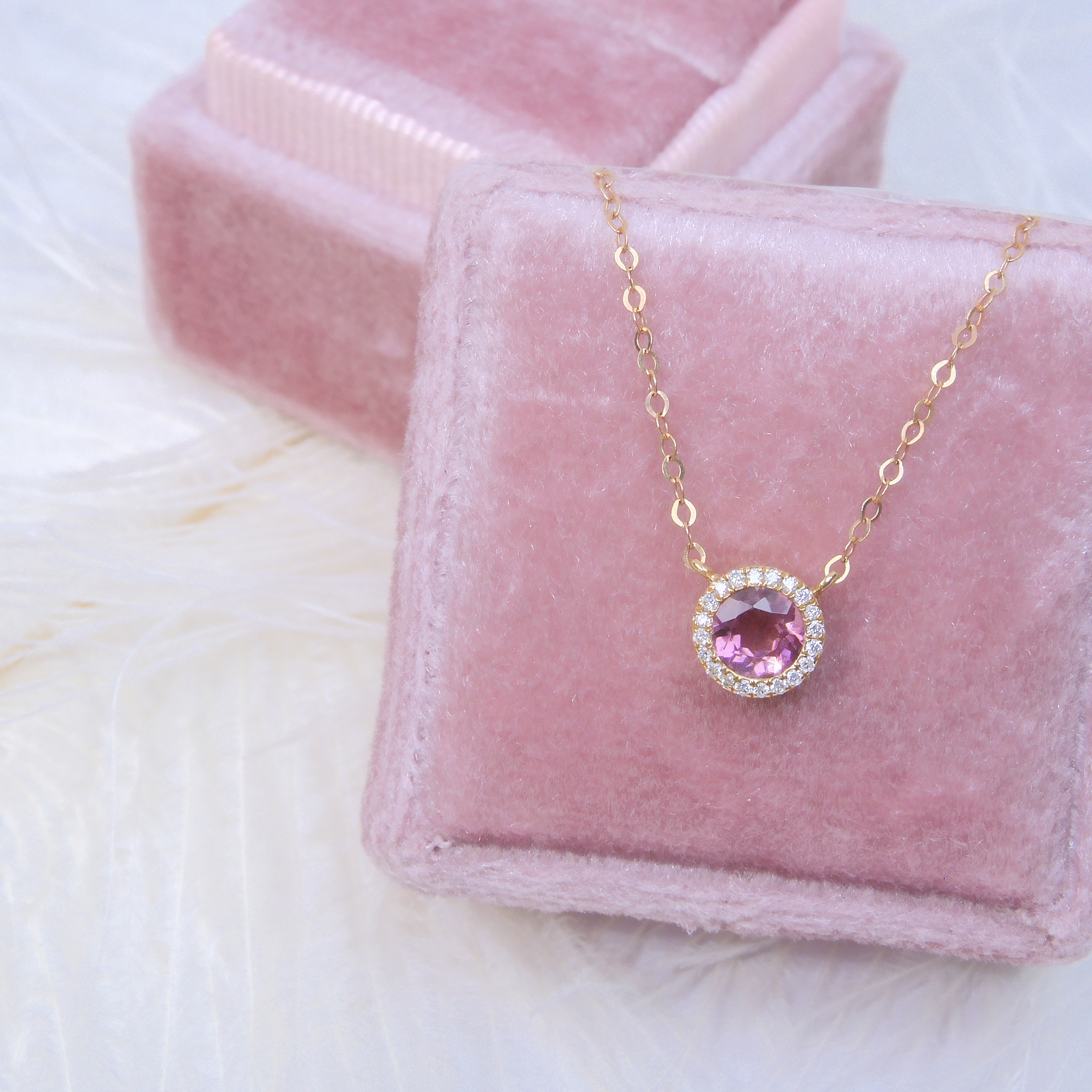 18K金 0.42ct 碧璽項鏈