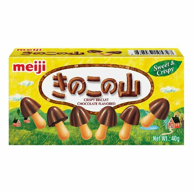 明治香菇造型餅乾-巧克力口味(盒裝)