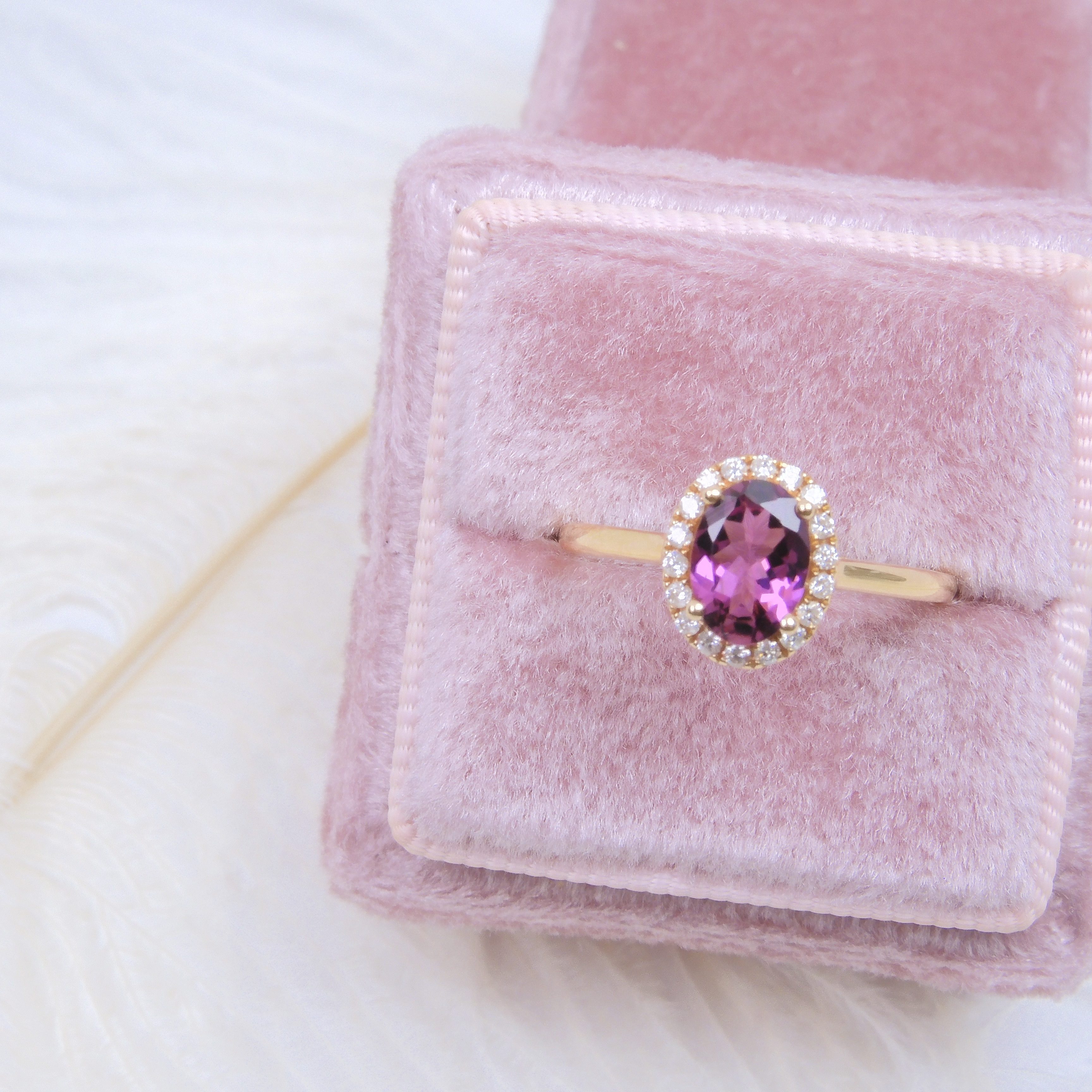 18K金 0.67ct 碧璽戒指