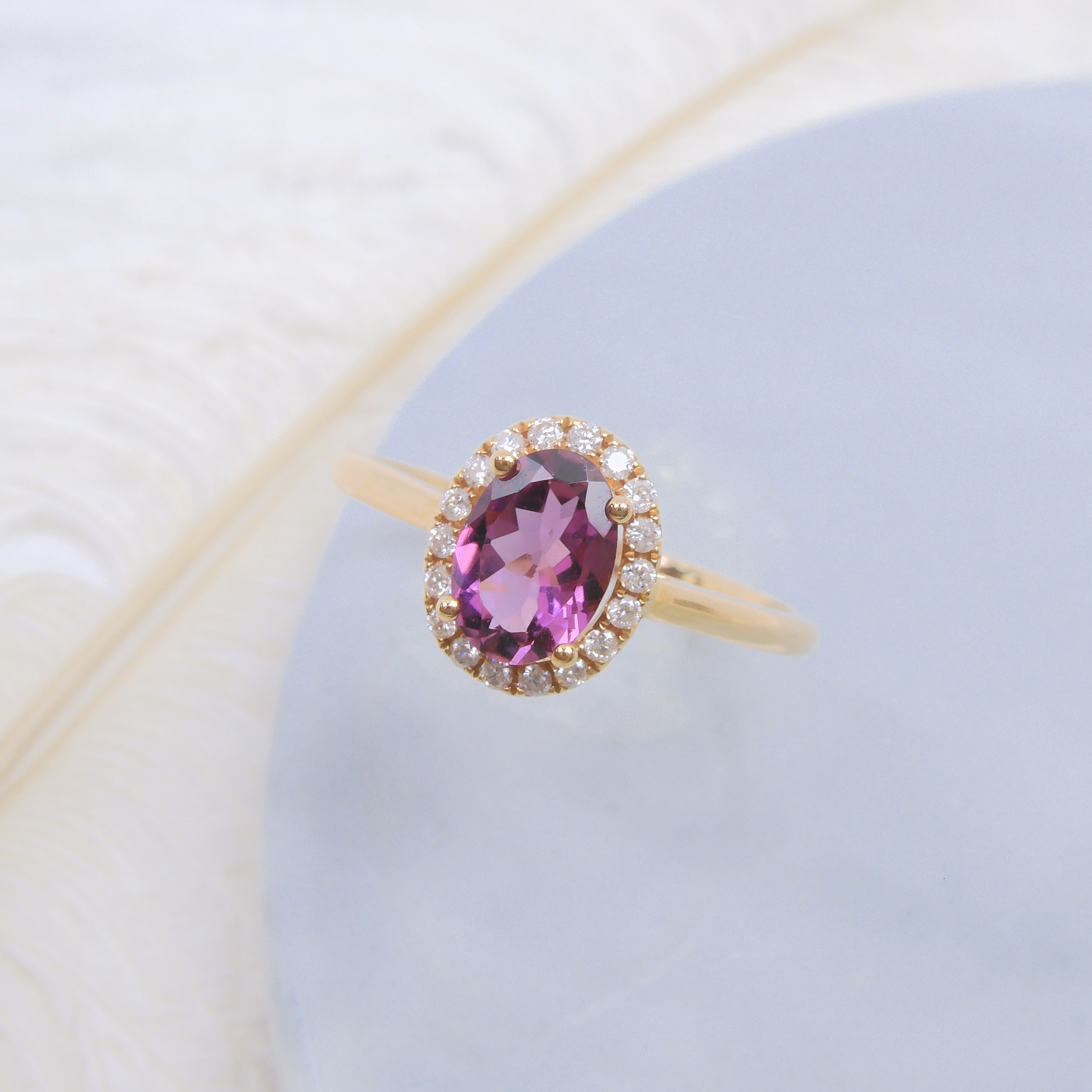 18K金 0.67ct 碧璽戒指