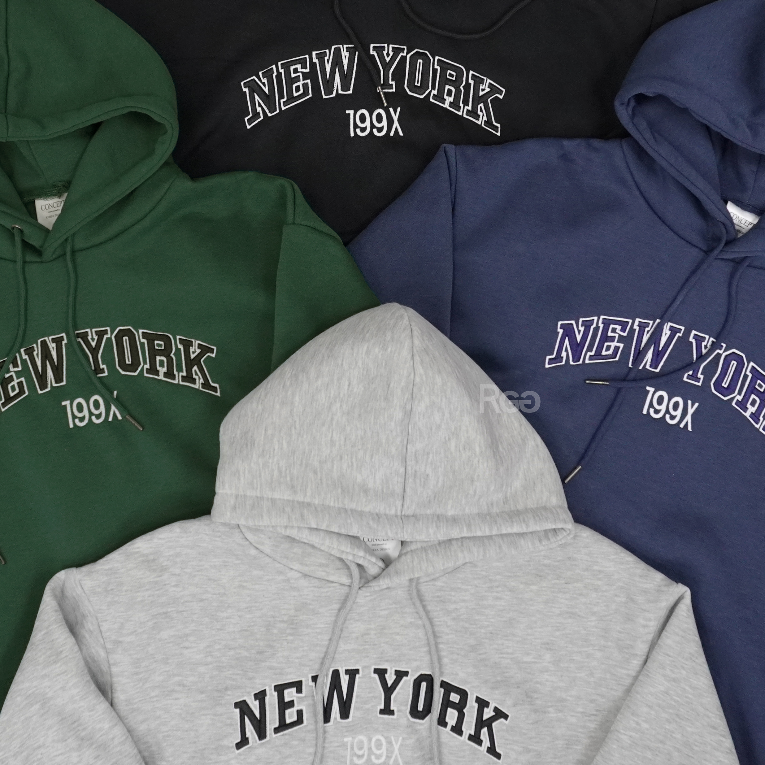 #80210 厚磅內刷毛刺繡 New York 帽T