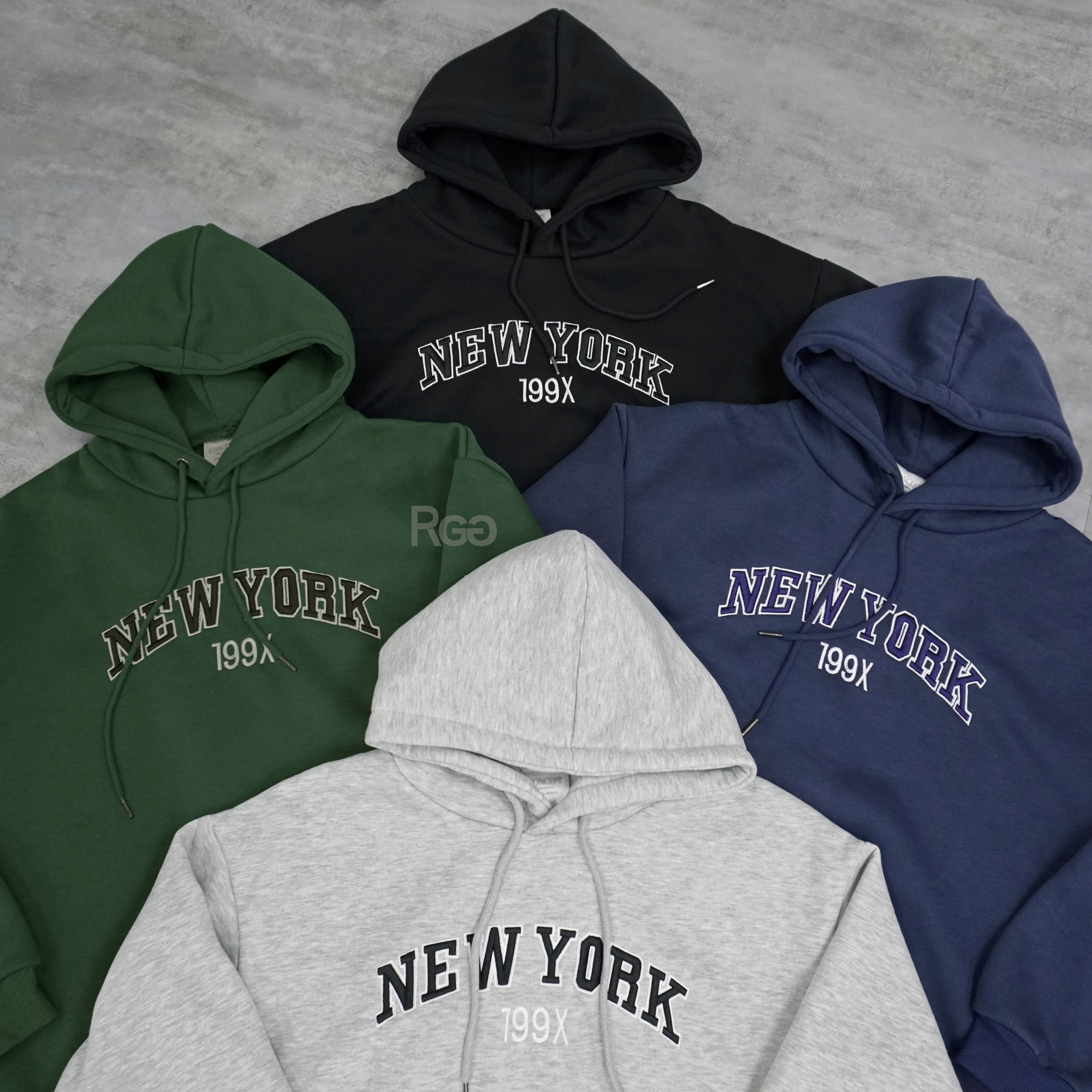 #80210 厚磅內刷毛刺繡 New York 帽T
