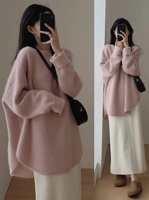 ᴋᴏʀᴇᴀ🇰🇷<現貨>簡約浣熊絨軟糯毛衣(五色)