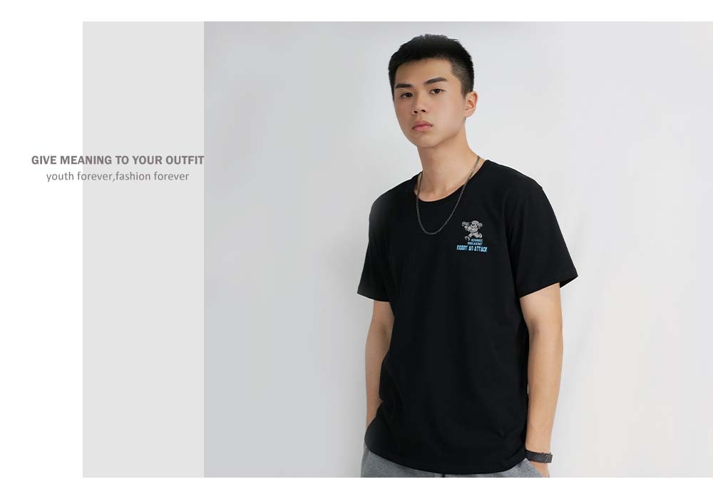 RETOP 萊卡系列 軍事戰術熊涼感萊卡圓領T 黑