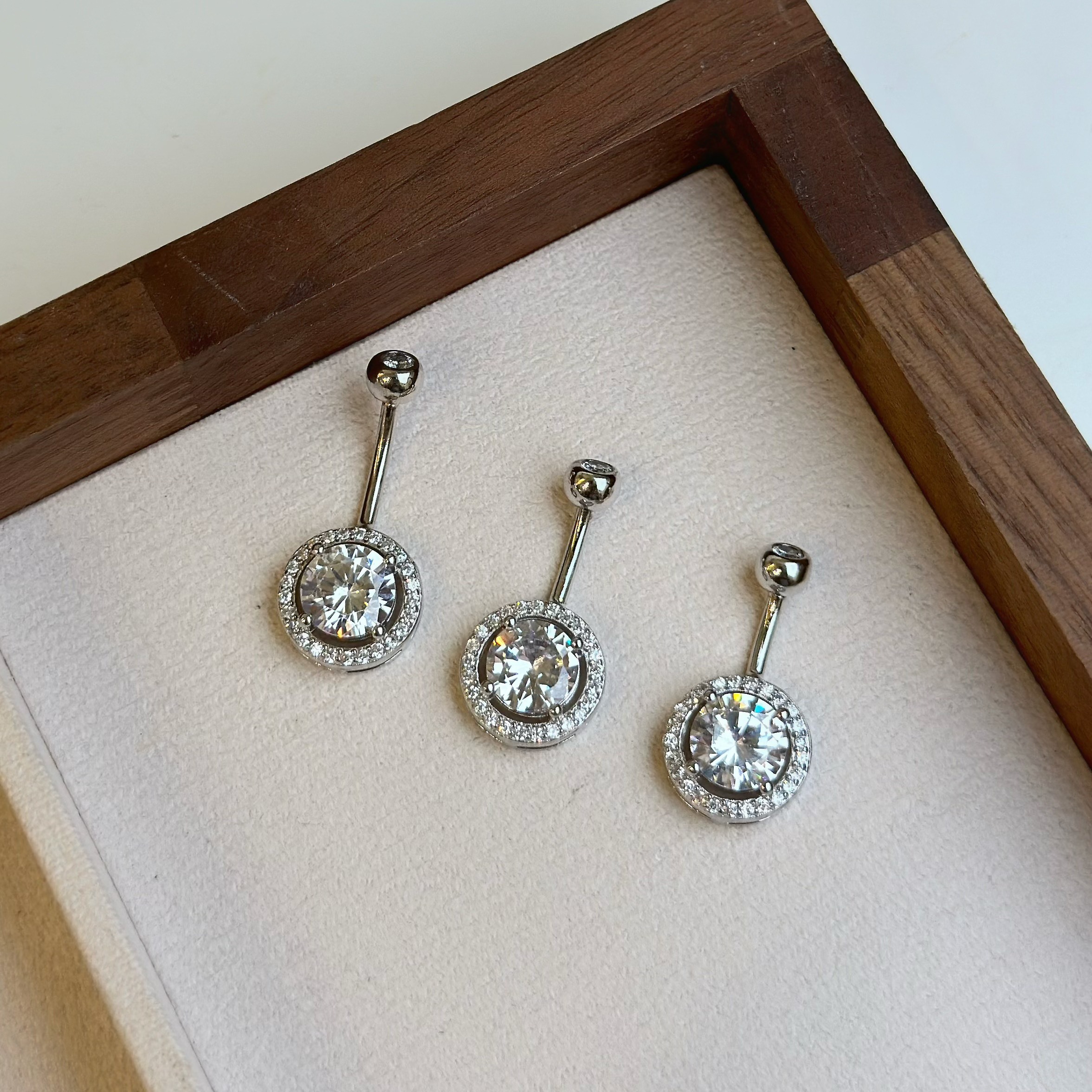 【純銀】精緻鋯石款肚環