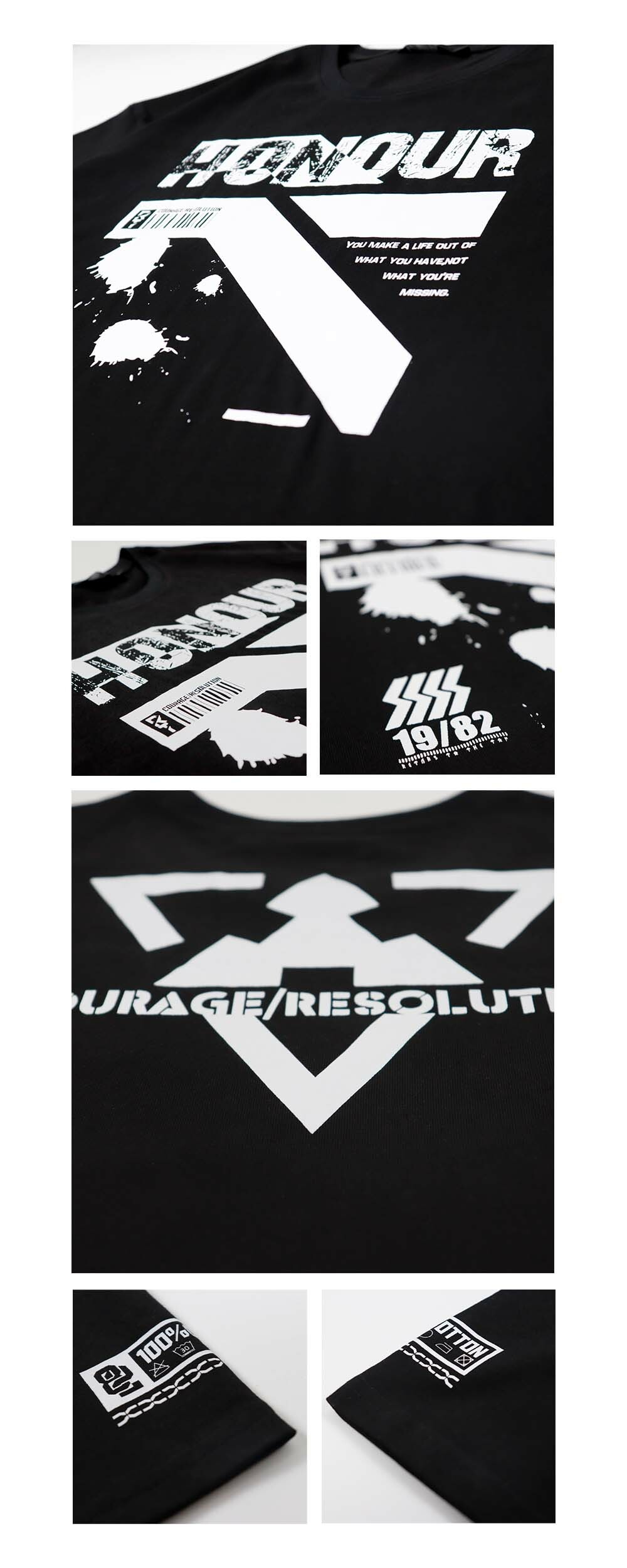 RETOP 賽博龐克 榮耀戰役寬版圓領T 黑