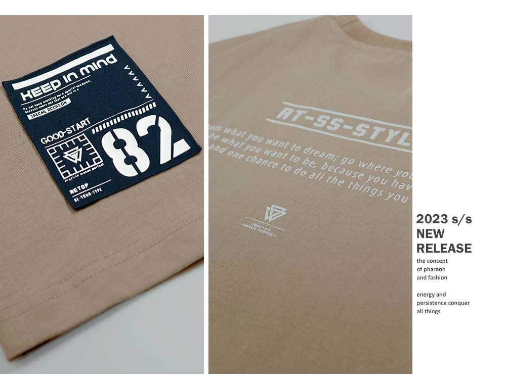 RETOP 工裝軍風 軍事扣環口袋圓領T 可可