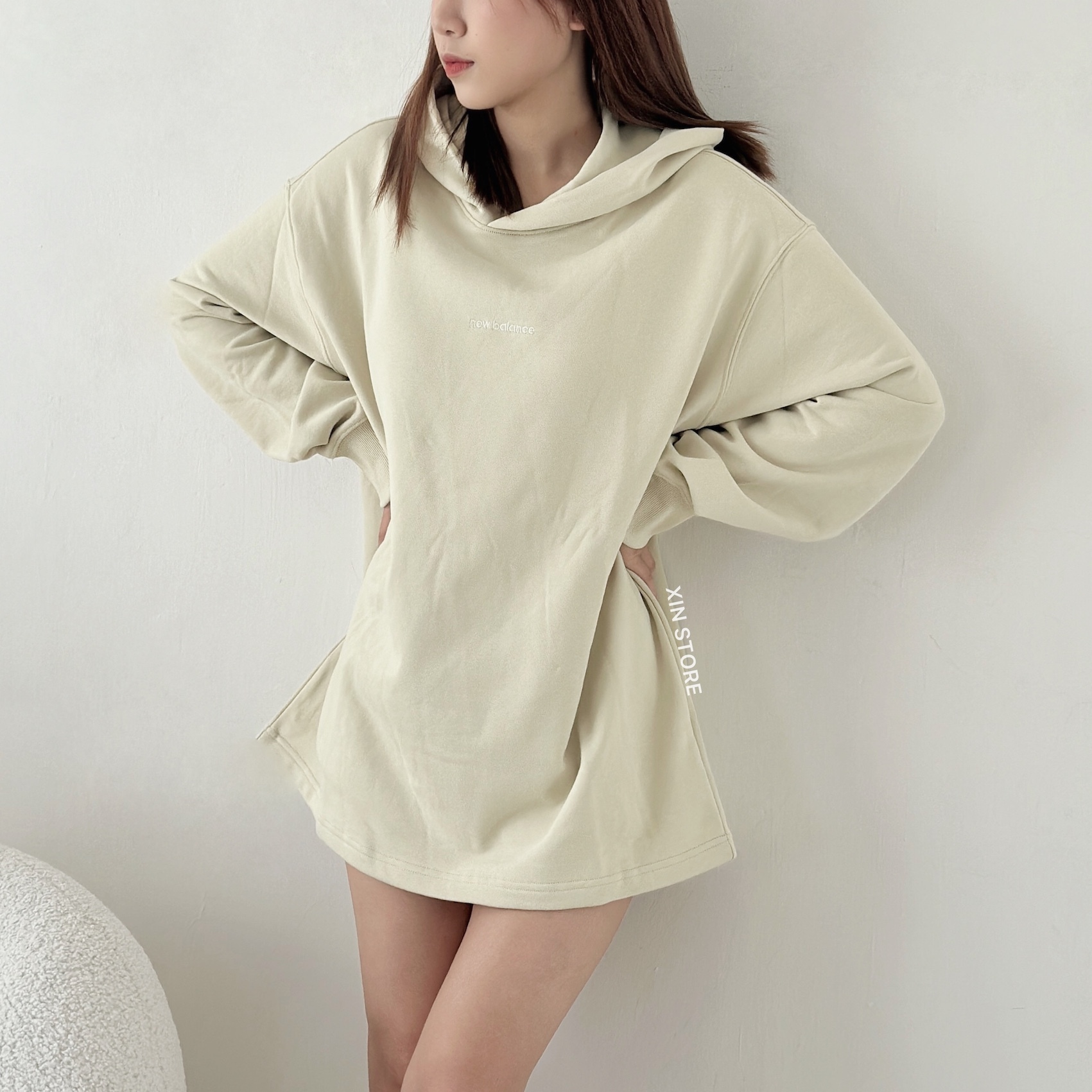 【現貨】New Balance NB 帽Tee 長袖 字母 刺繡 連帽 四色