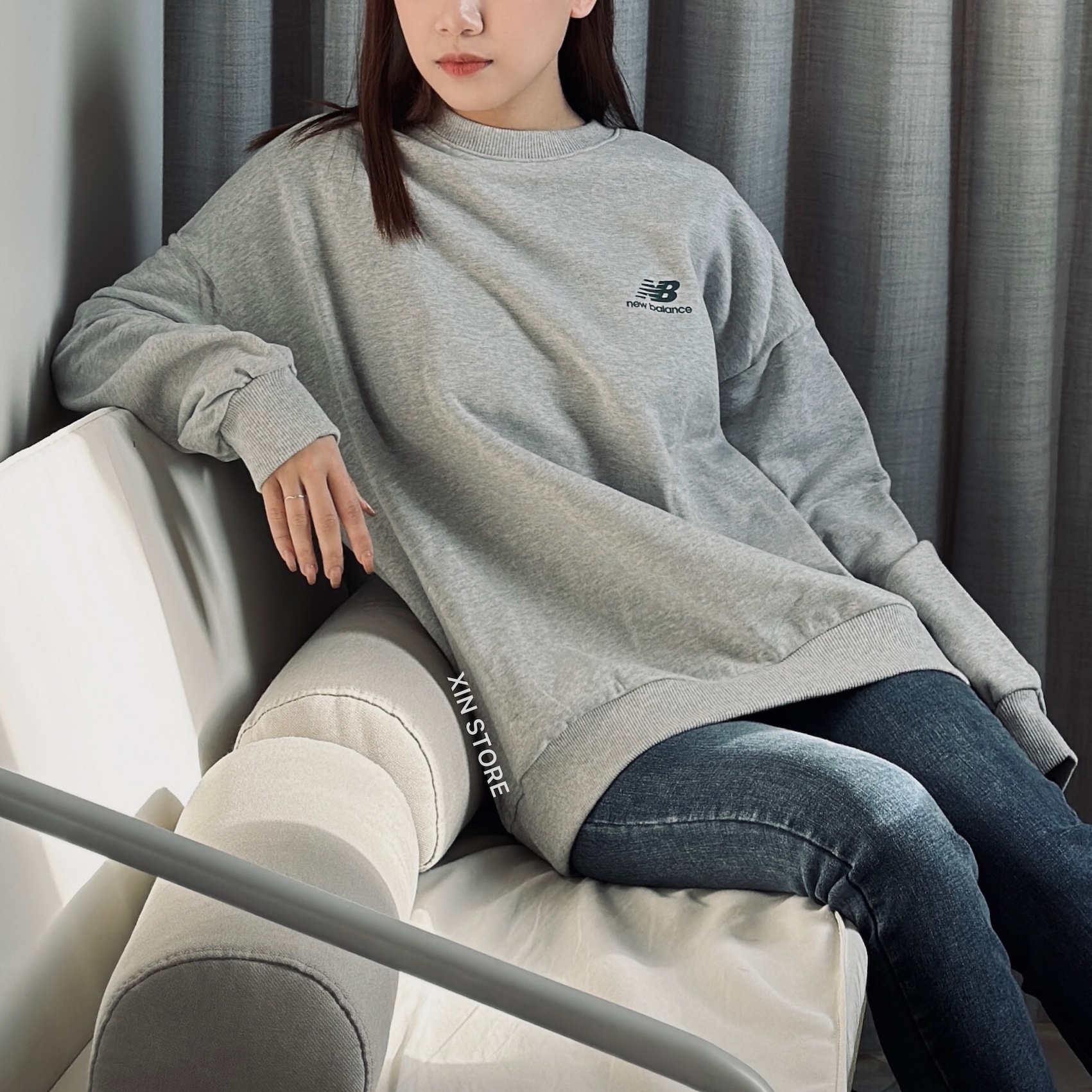 【現貨】New Balance NB 長袖 大學Tee Logo 鞋盒 插畫 撞色 三色