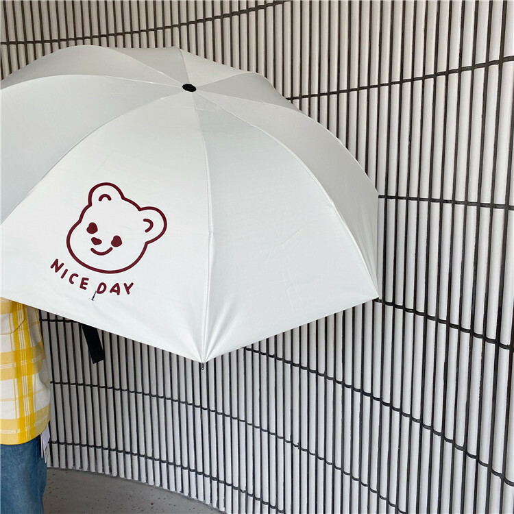 《3153》少女心niceday小熊黑膠兩用晴雨傘