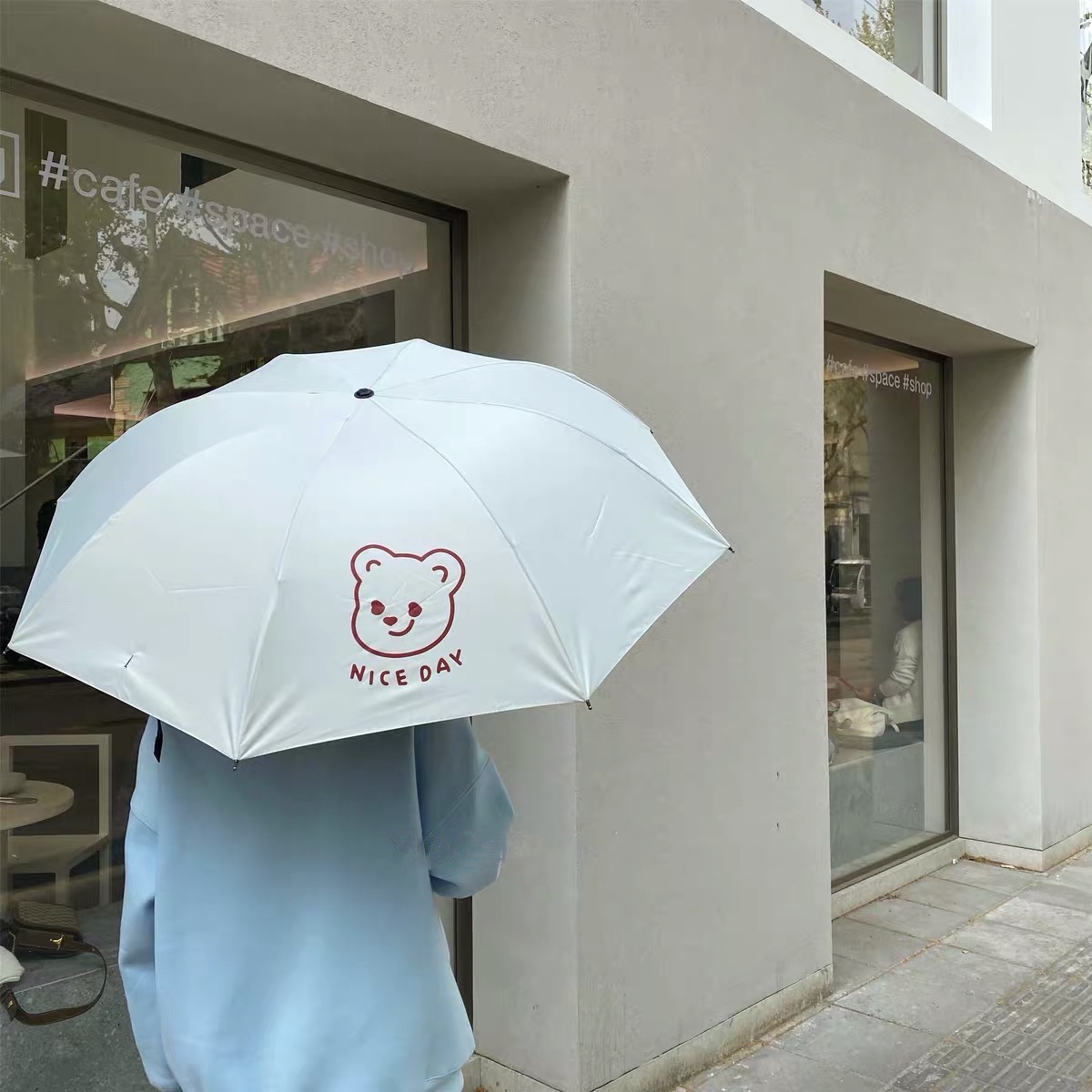 《3153》少女心niceday小熊黑膠兩用晴雨傘