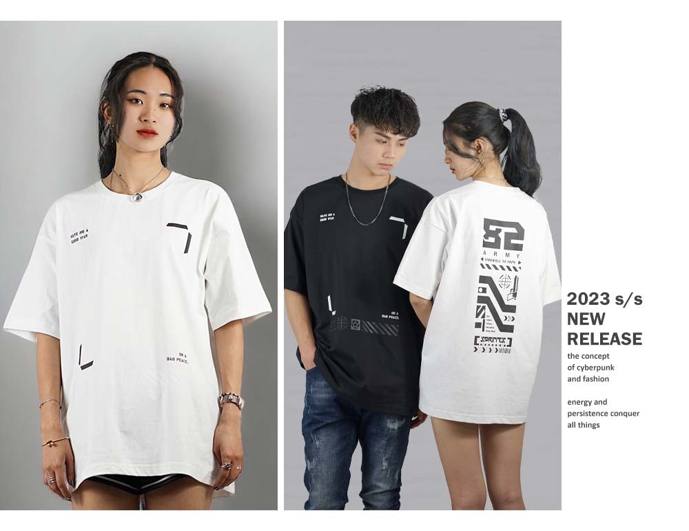 RETOP 賽博龐克 不滅戰意寬版圓領T 黑