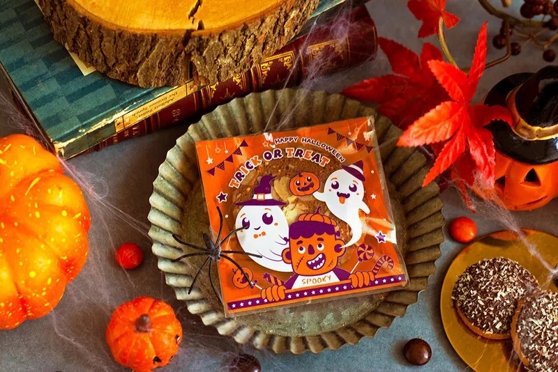 OPP自黏餅乾袋 萬聖 搗蛋鬼聯盟 100入/包 9*9cm【4-180909-29】