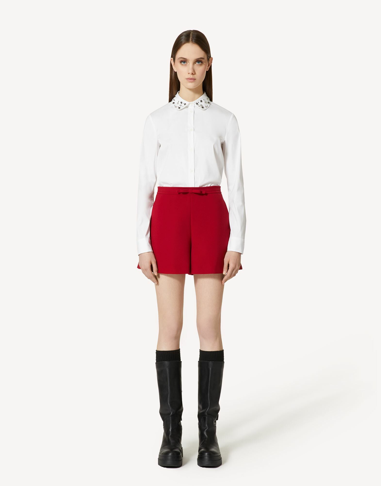 Red Valentino 蝴蝴蝶結短褲裙(紅)