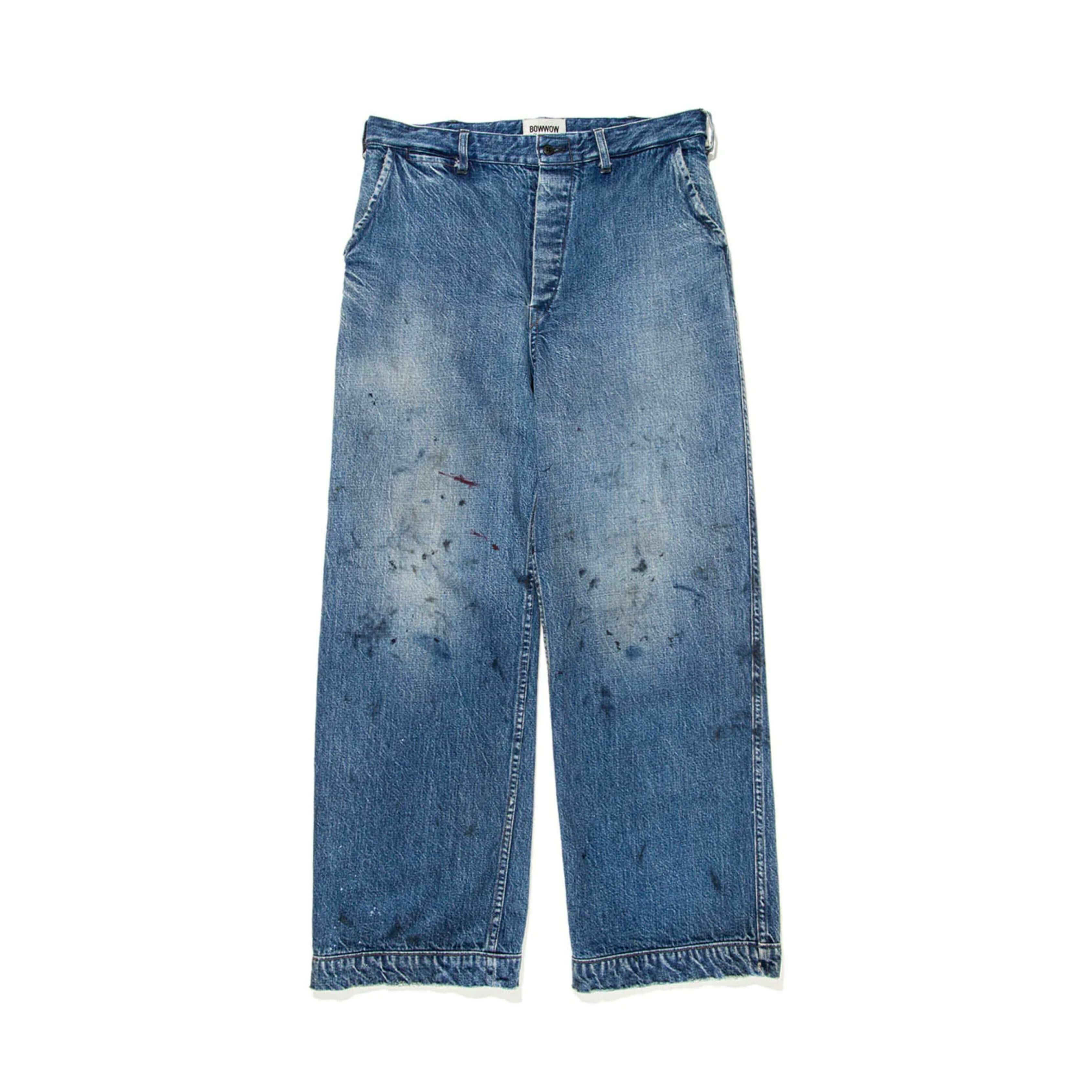 k*e様 週末取り下げ　BOWWOW USN DENM TROUSERS BOW WOW - USN DENM TROUSERS / INDIGO AGEING PAINTED
