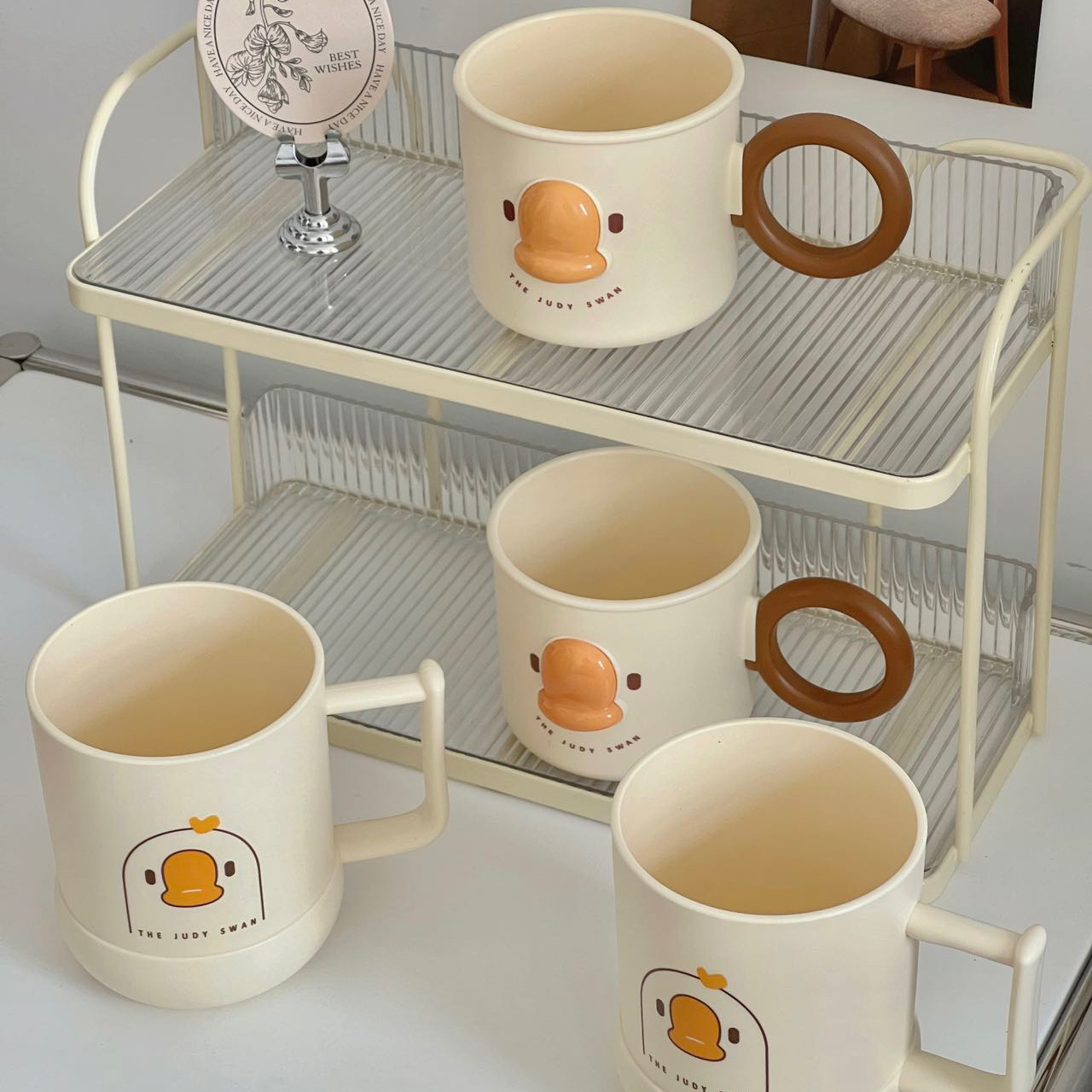 《3157》卡通小鴨造型洗漱杯