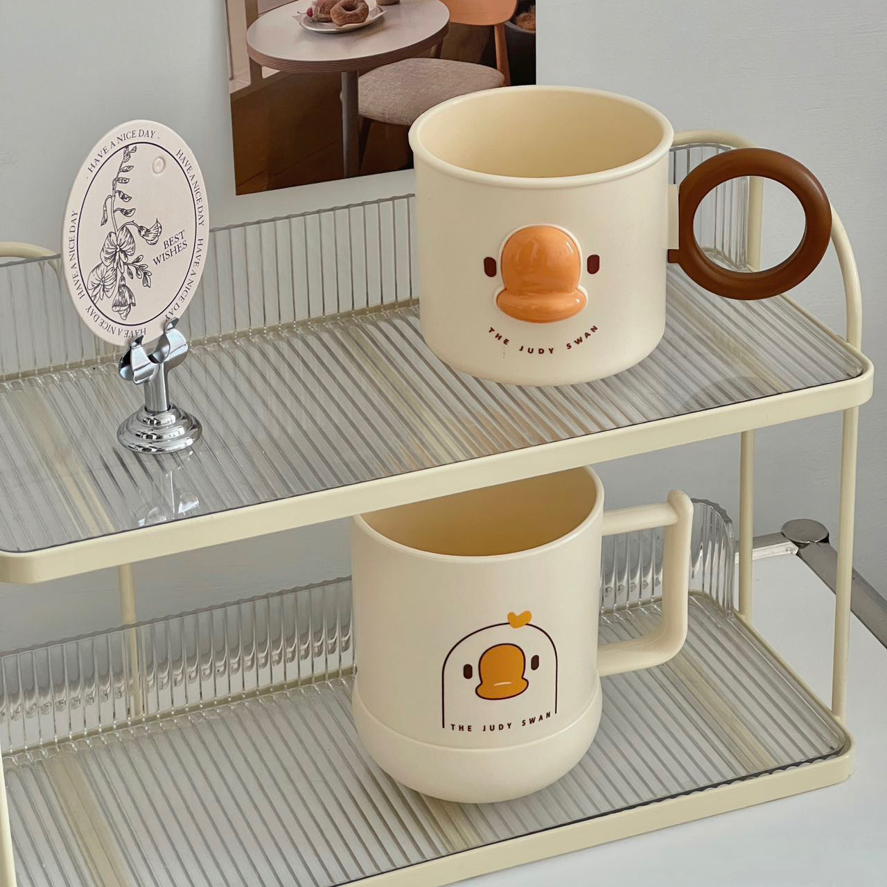 《3157》卡通小鴨造型洗漱杯