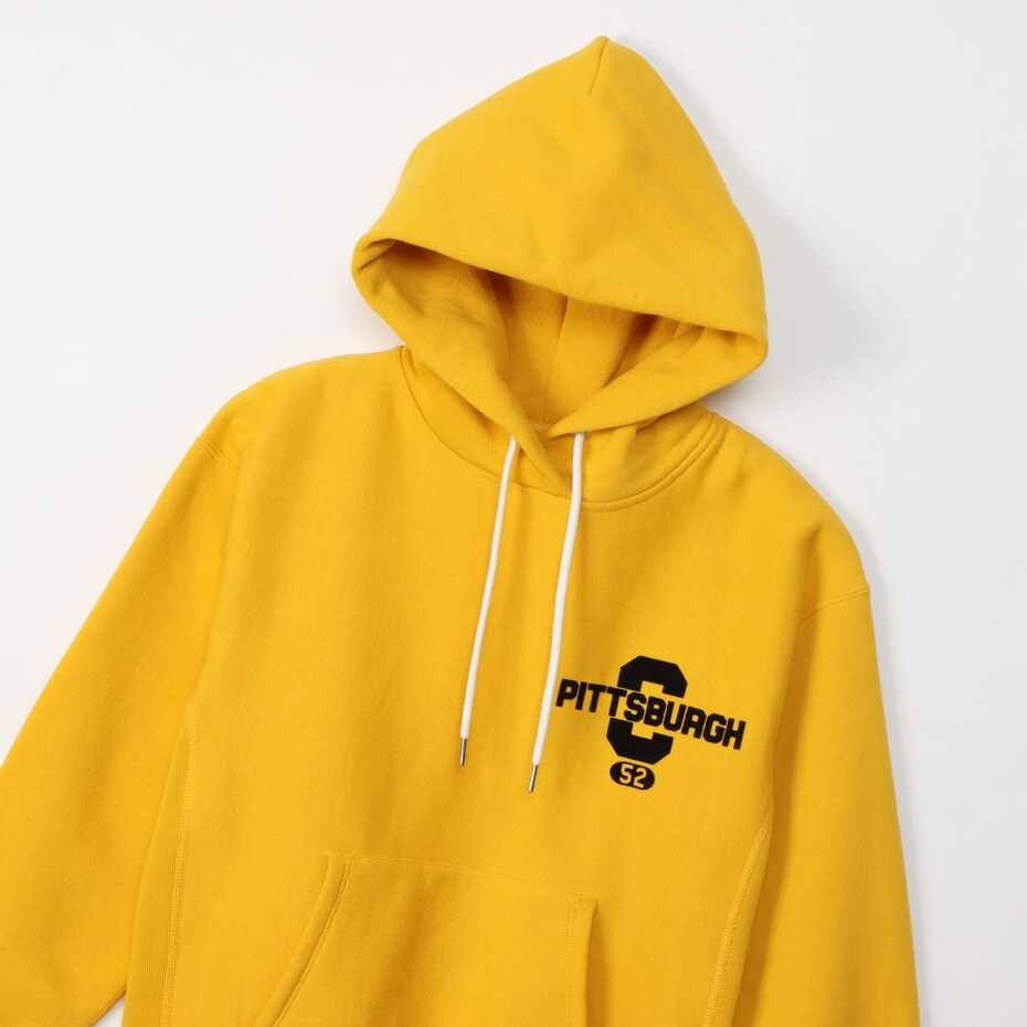 女款- 11.5oz重磅學院風寬版連帽長TEE-黃色（CW-Y102-573）