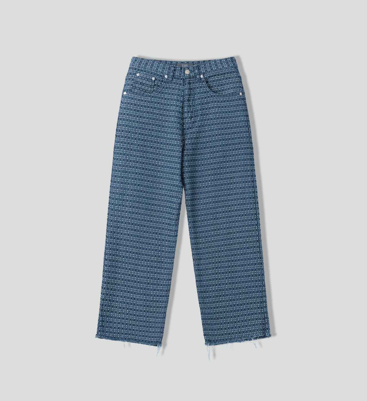 淨色花紋鬆身牛仔褲 EARN-026P