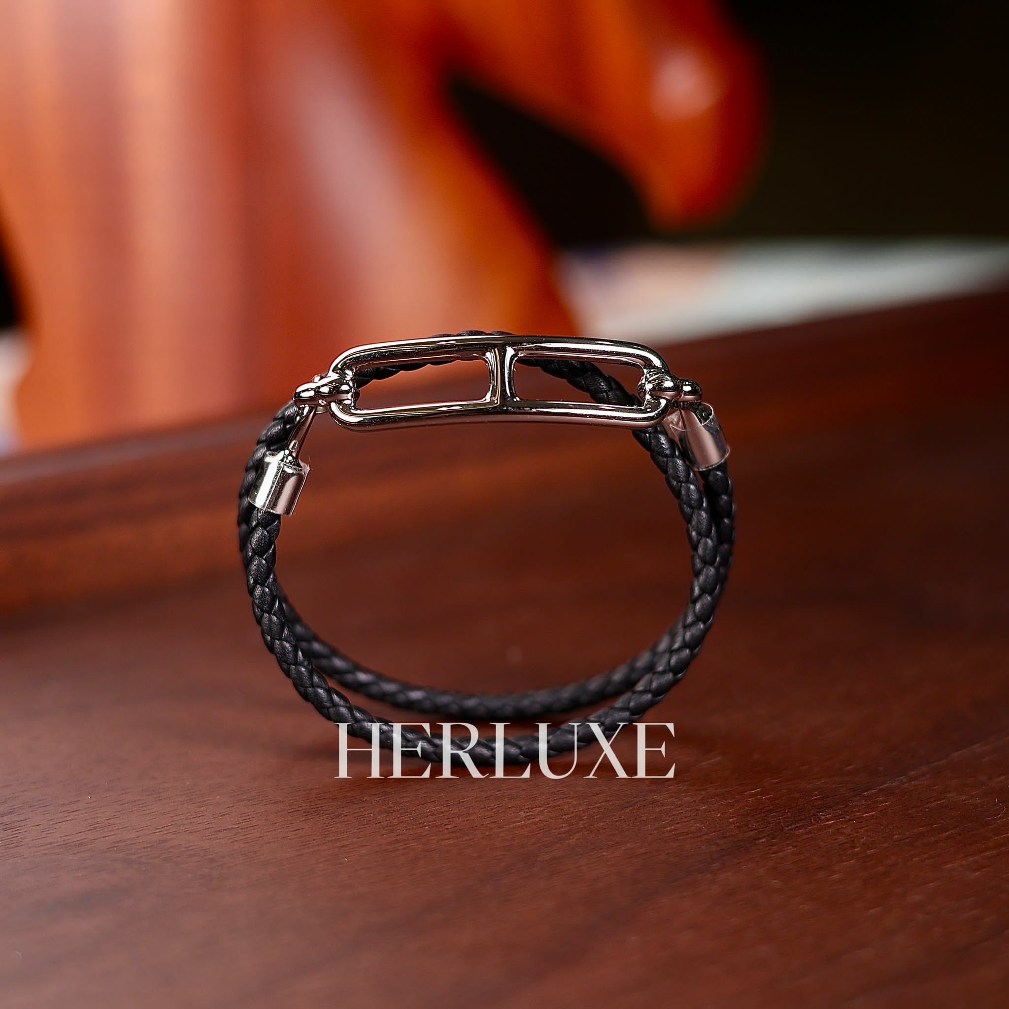 Roulis double tour tressé bracelet 89 noir ck T1 T2 T3