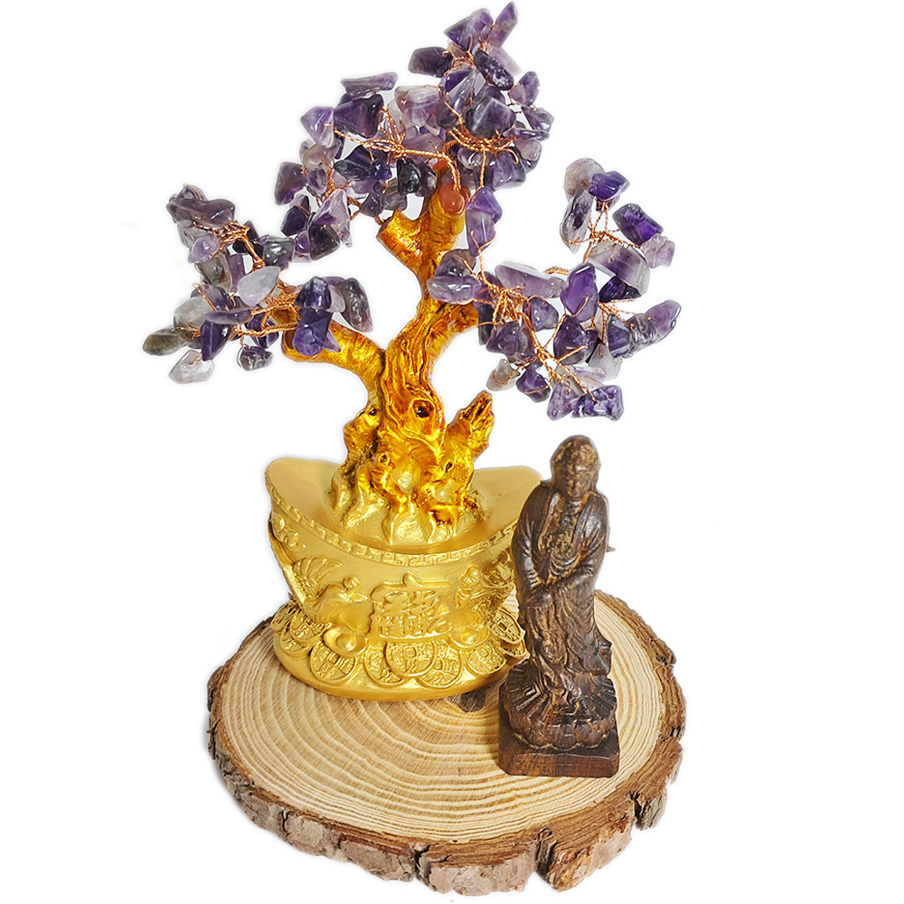 觀音菩薩{土沉木}&許願樹 15公分【十方】152561