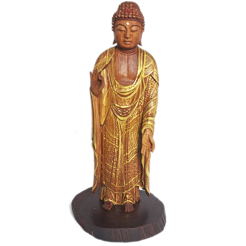 阿彌陀佛{台灣肖楠木}高13公分 【十方】152501