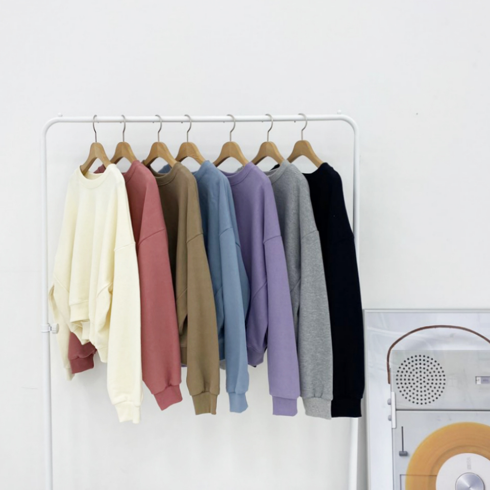 女款毛巾底大學T