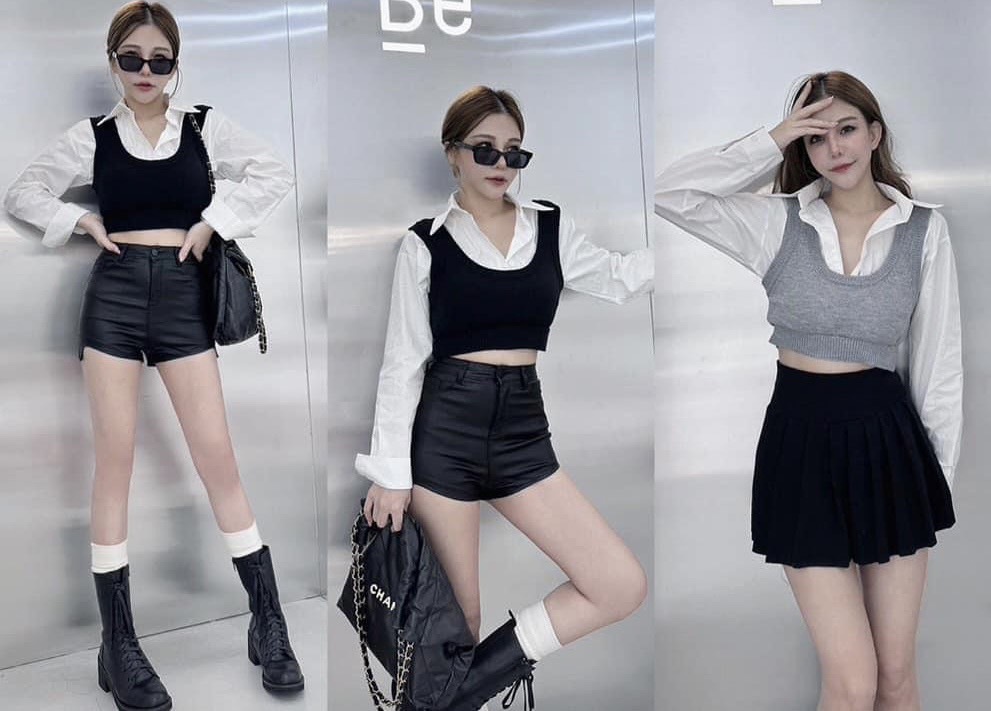 學院風假兩件上衣