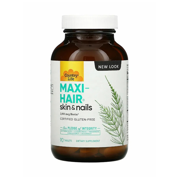 Country Life, Maxi-Hair, Skin & Nails, 90 Tablets