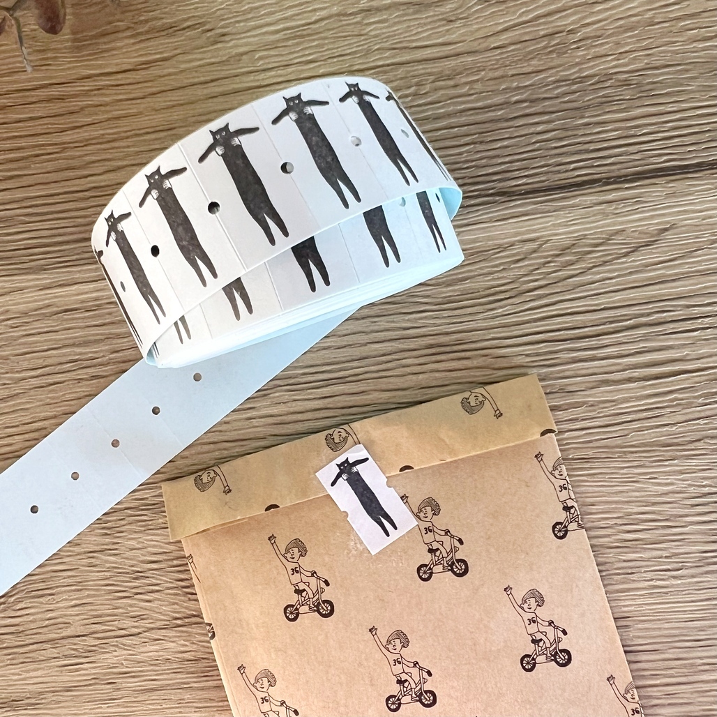 日本36Sublo．黑貓 標籤機貼紙膠帶 <整捲/分裝>